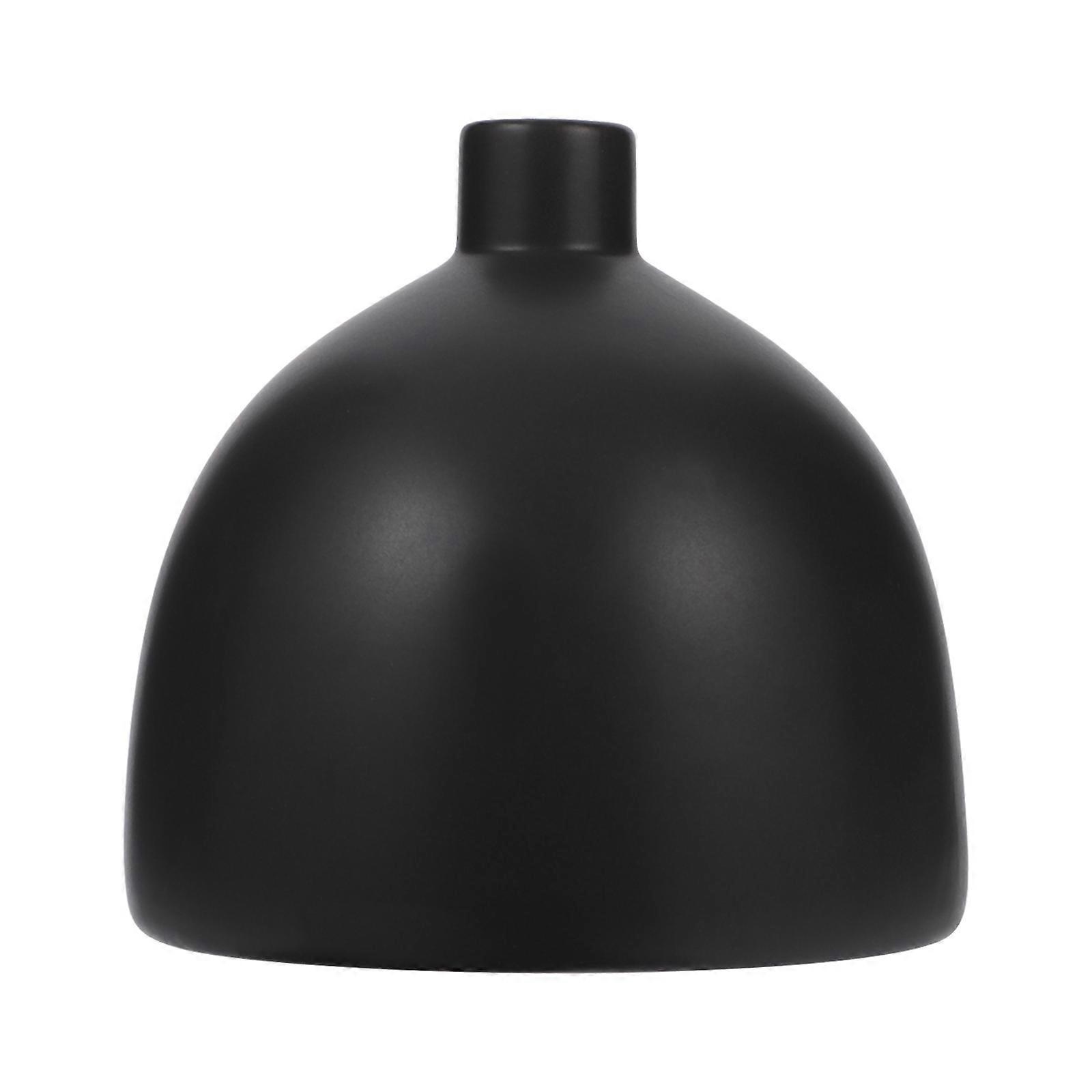 1 Pc Creative Ceramic Vase for Decorative Flower Arrangement Black Bottle