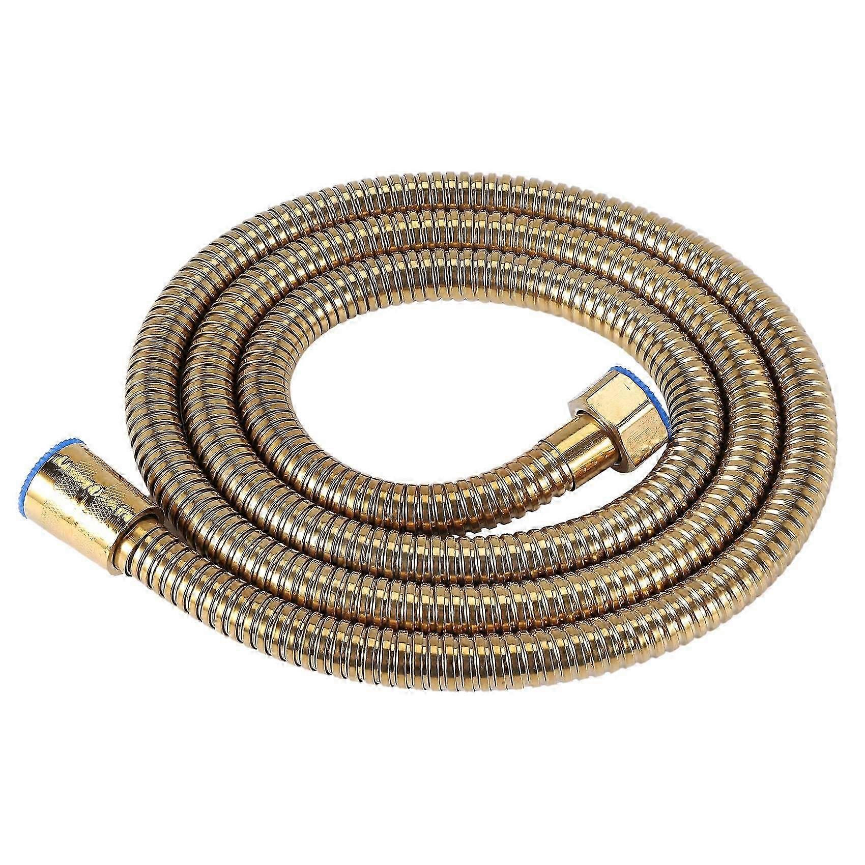 1,5m tuyau de pomme de douche en or long flexible en acier inoxydable salle de bain tube d’eau-yvan