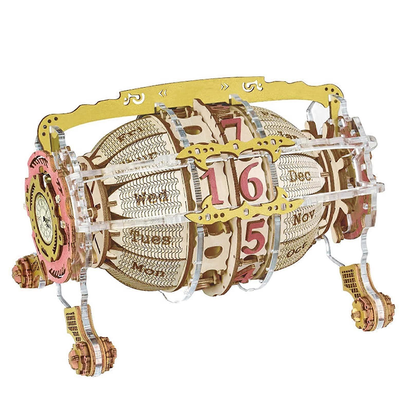 DIY Wall Clock, 3D Wooden Puzzles for Adults, Wooden Model Kits, DIY Handmade Clock, Ornament, Decompression Mounting Toys