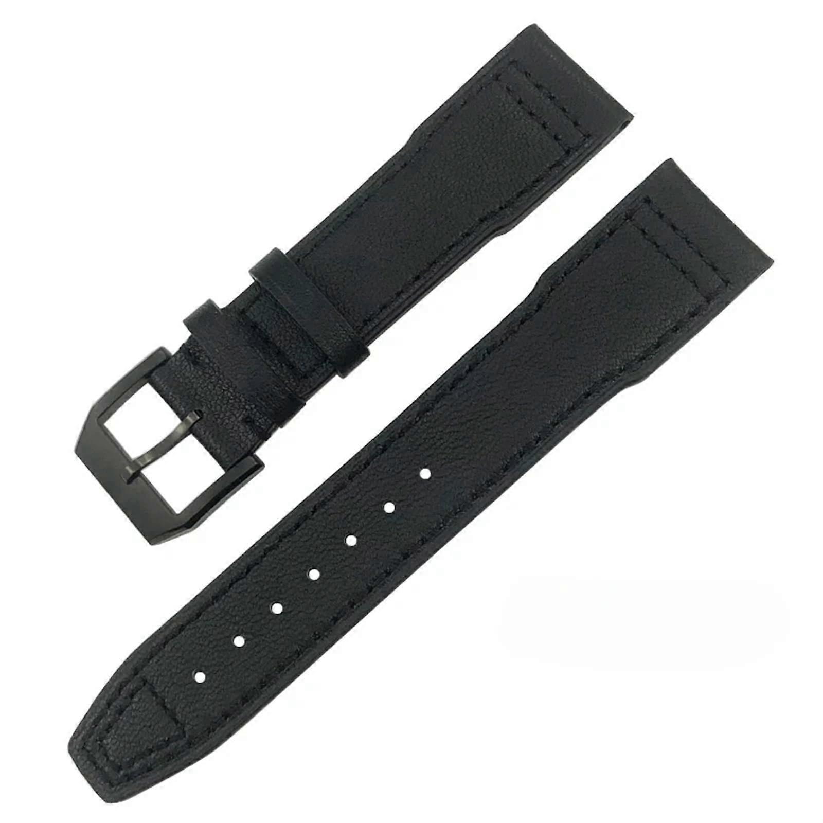 20 mm 21 mm 22 mm leather strap for IWC IW3777 IW3270 Mark 18 Big Pilot watch strap, brown, soft calf leather black 21 mm