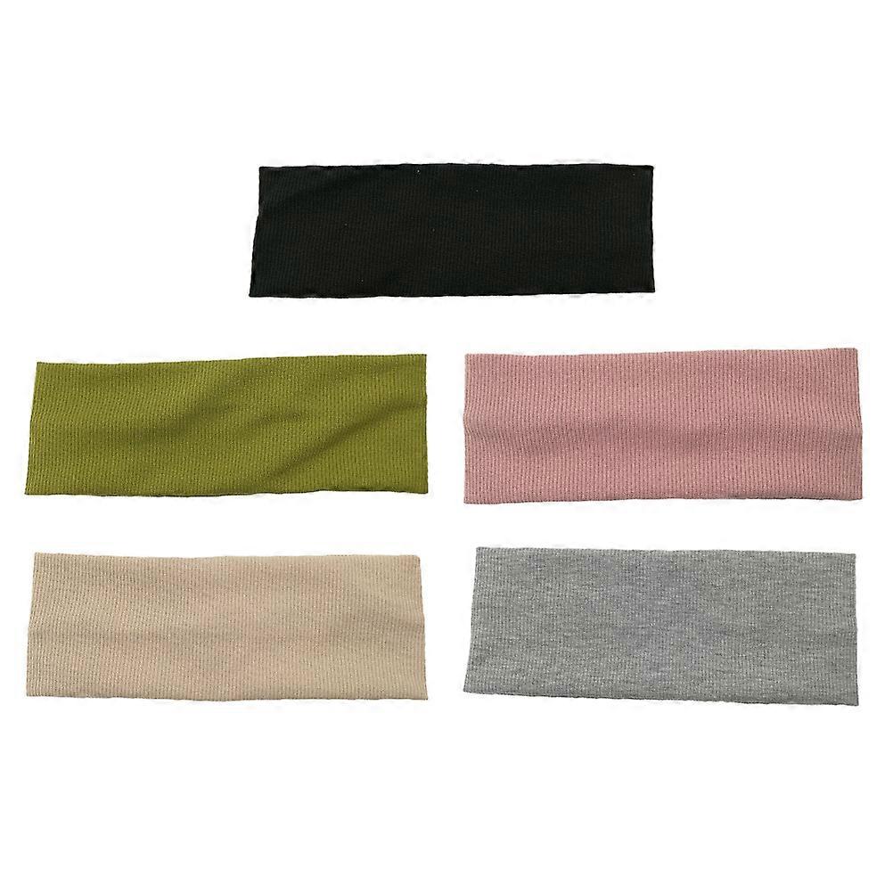 Elastic Sports Hairband Set Comfortable Sweat Absorbent Headband for Yoga, Running & Daily Use Skin Friendly Makeup Design