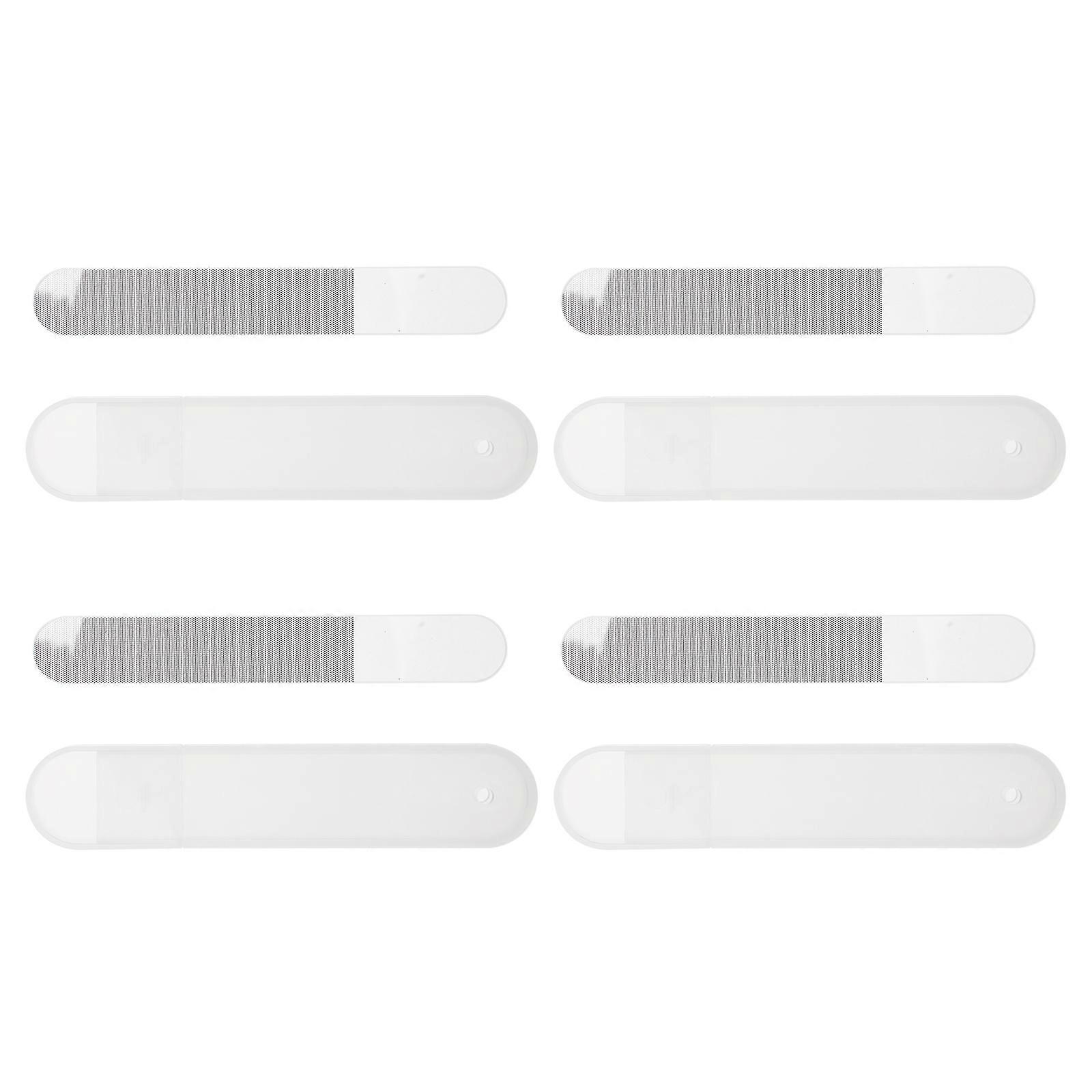 Nail Polishers Kit 4 Sets Nail Files Nano Glass Sanding Manicure Polishing Files Transparent Round Tip Smoothing Nails Pedicure Preparation