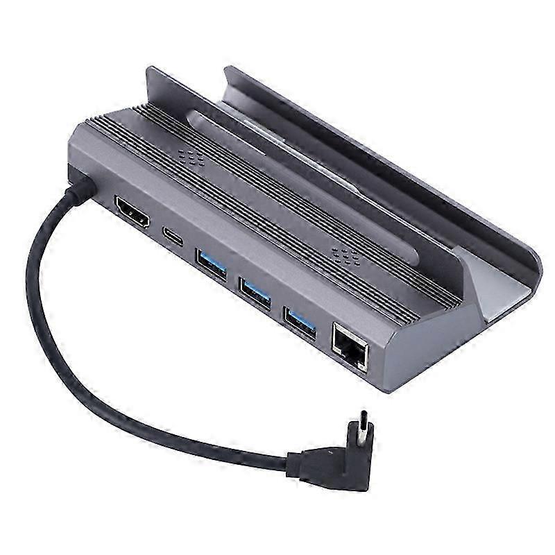 6 in 1 USB C Hub USB C Docking Station to -COMPatible 4K60Hz RJ45 PD100W Dock USB 3.0 HUB Edition 0710