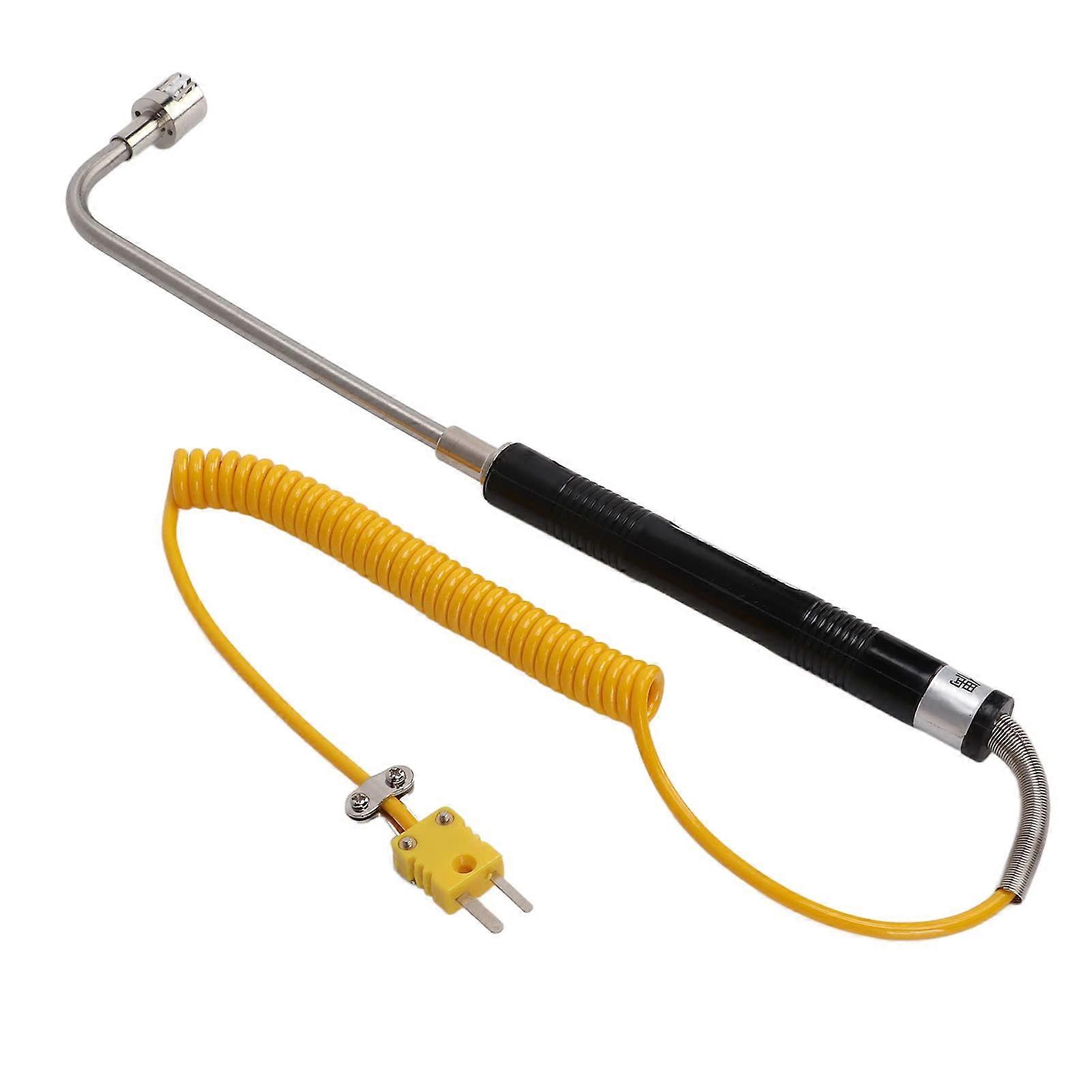 K-Type Thermoelement Sensor with Insulated Handle, Fast Response, Straight & Curved Shaft for Gas Temperature Measurement