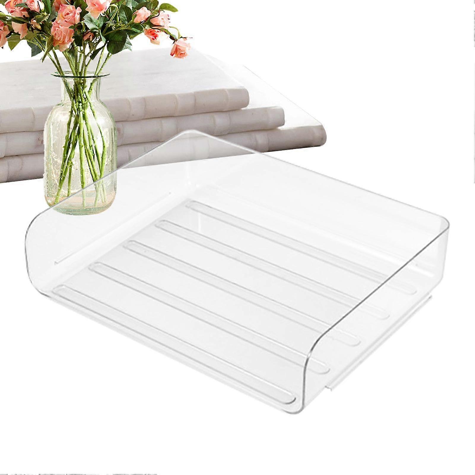 Paper Tray Organizer for Desk, Stackable Clear Letter Tray, Home Storage for Documents