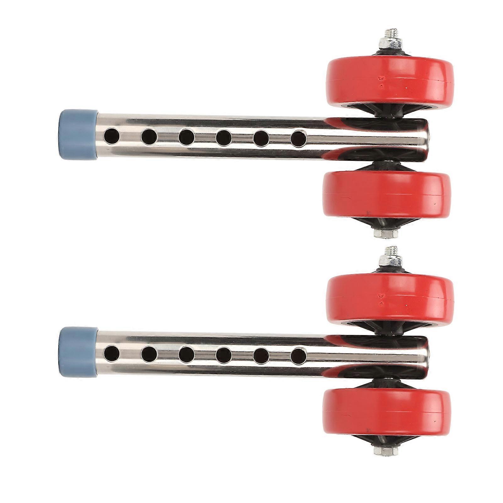 1 Pair Walker Wheels Replacement Kit Heavy Duty Universal Stainless Steel 6 Levels Height Adjustable Walker Wheels