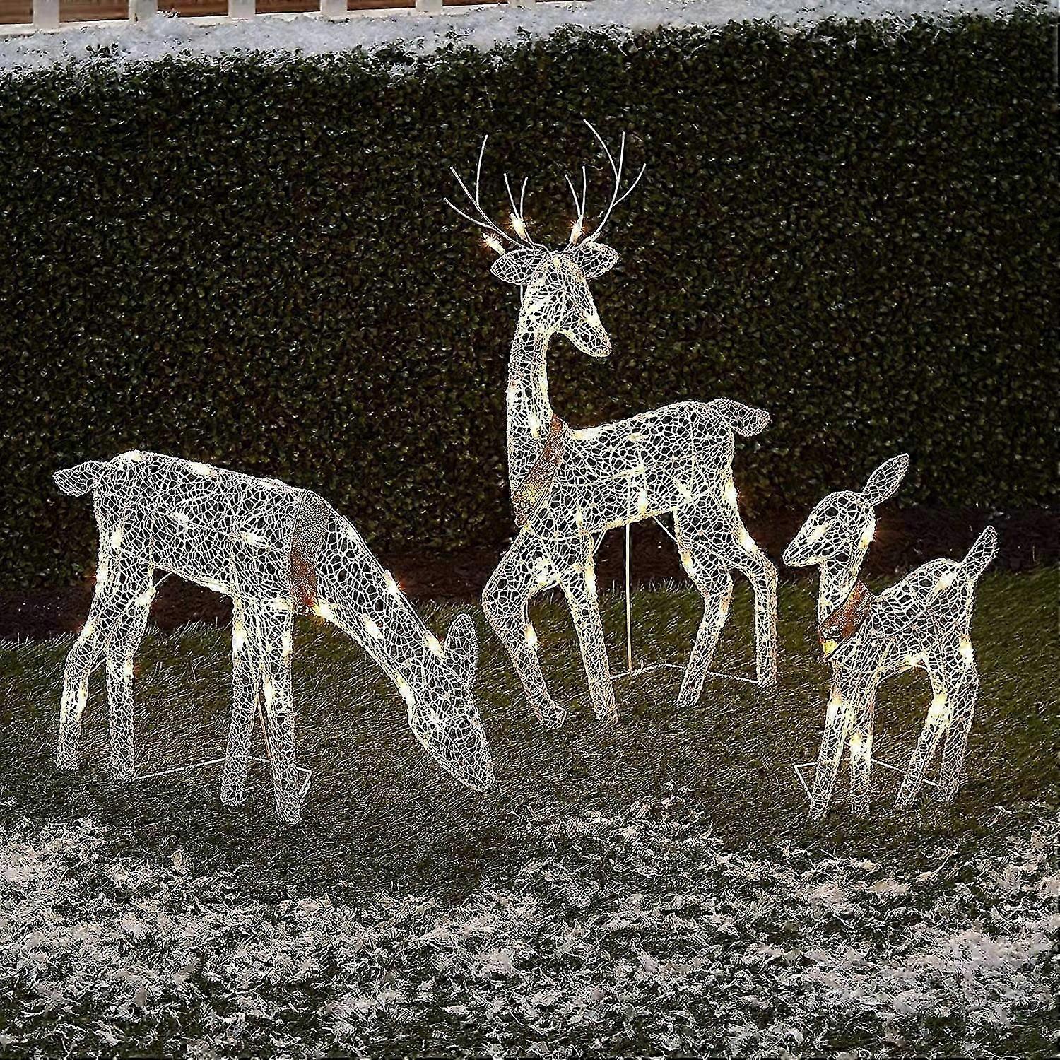 Christmas elk lights Decorate Christmas deer outdoor scene layout lights
