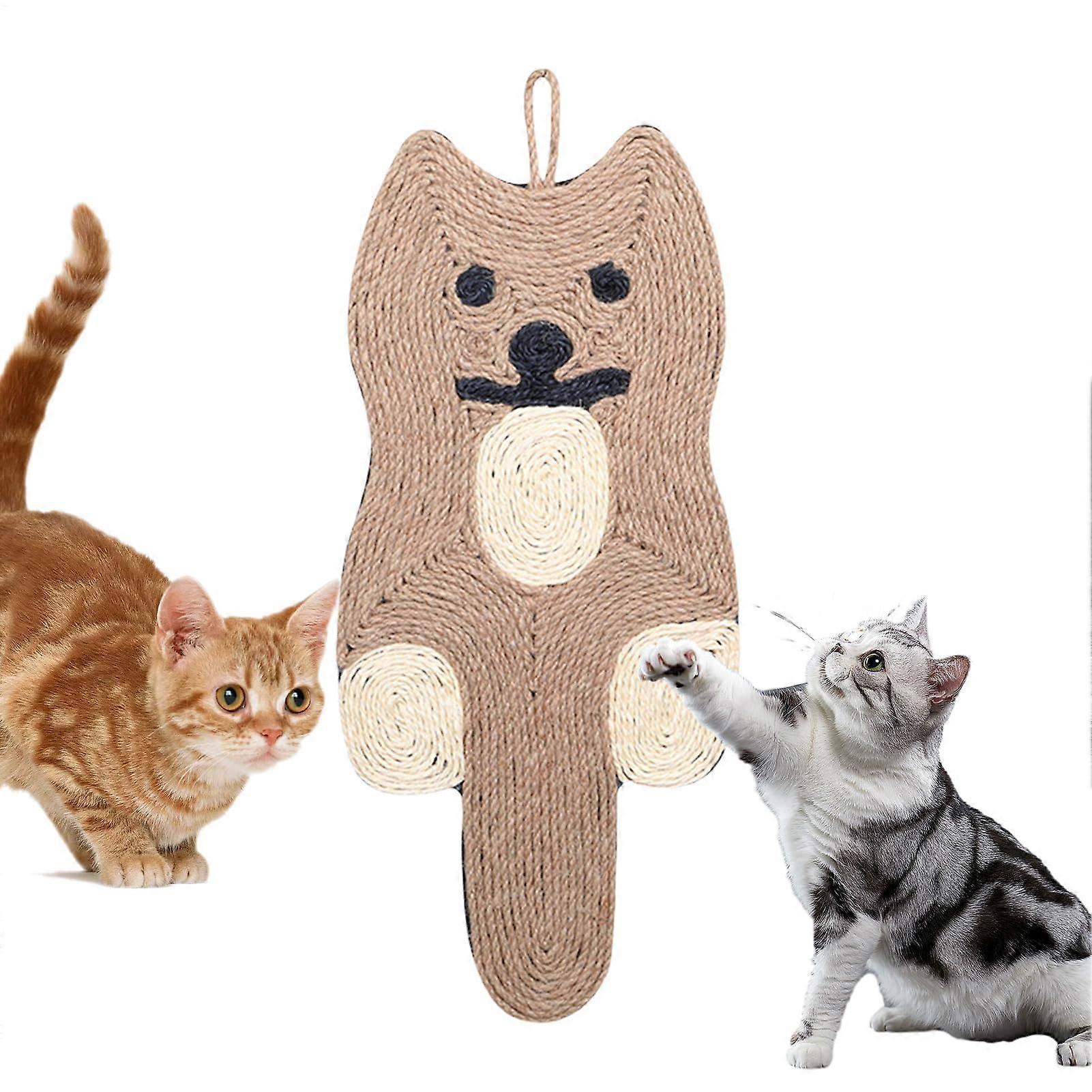 Cat Claw Mat for Cats, Wall-Mounted Scratcher and Hanging Toy, Interactive Scratch Guard