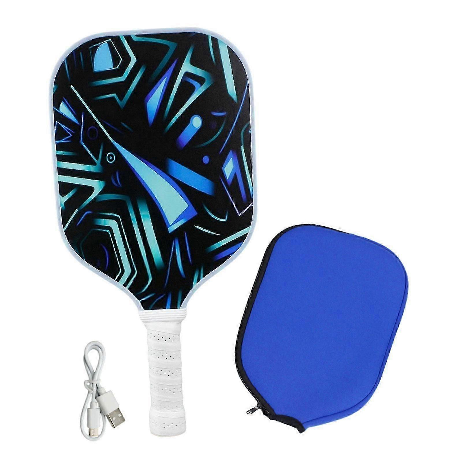 LED Pickleball Paddle Anti Slip Handle Portable Polypropylene Honeycomb Co