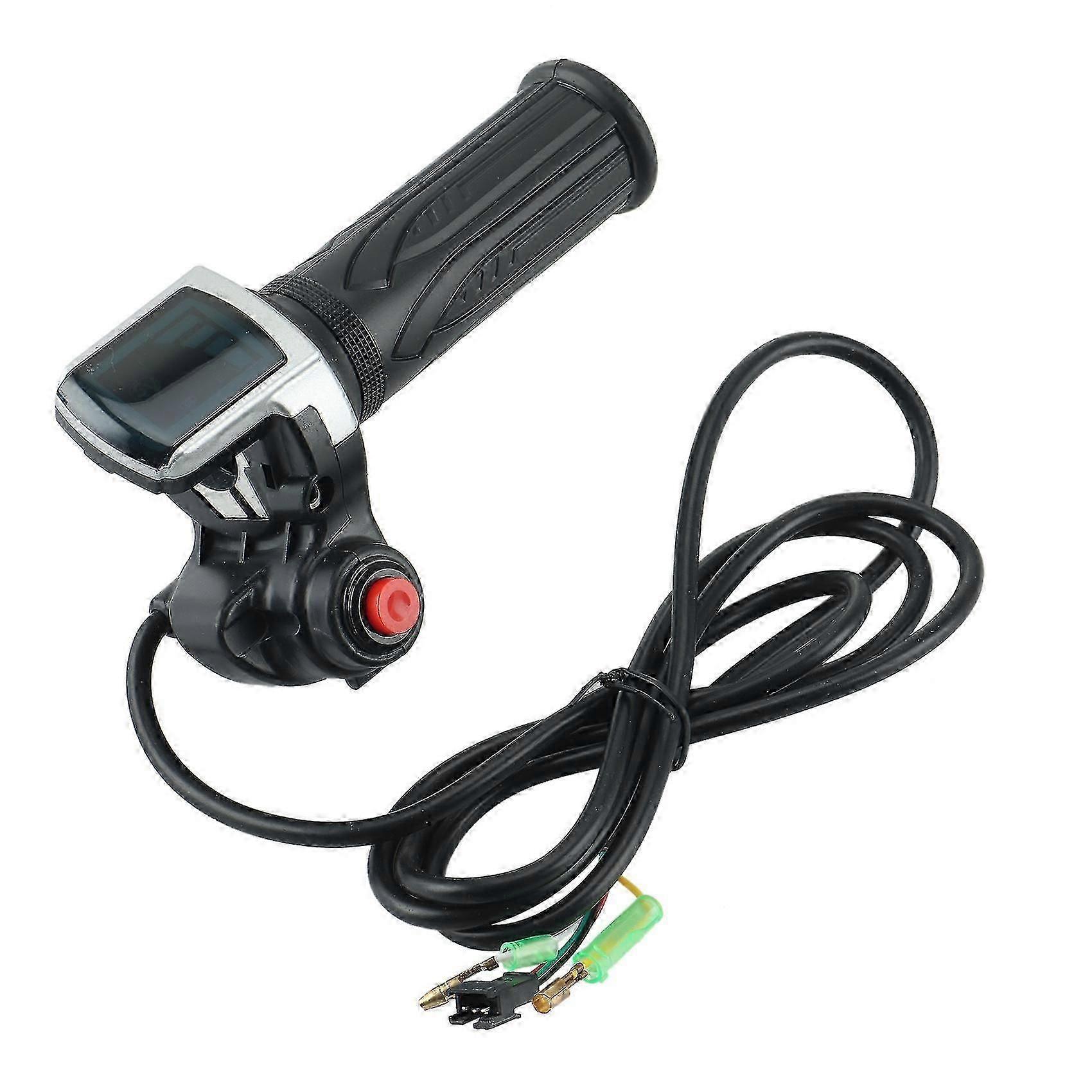 36v Electric Bicycle Scooter Speed Throttle Grip Lcd Display With Switch Ebike Twist Throttle Accelerator Handlebar Grip