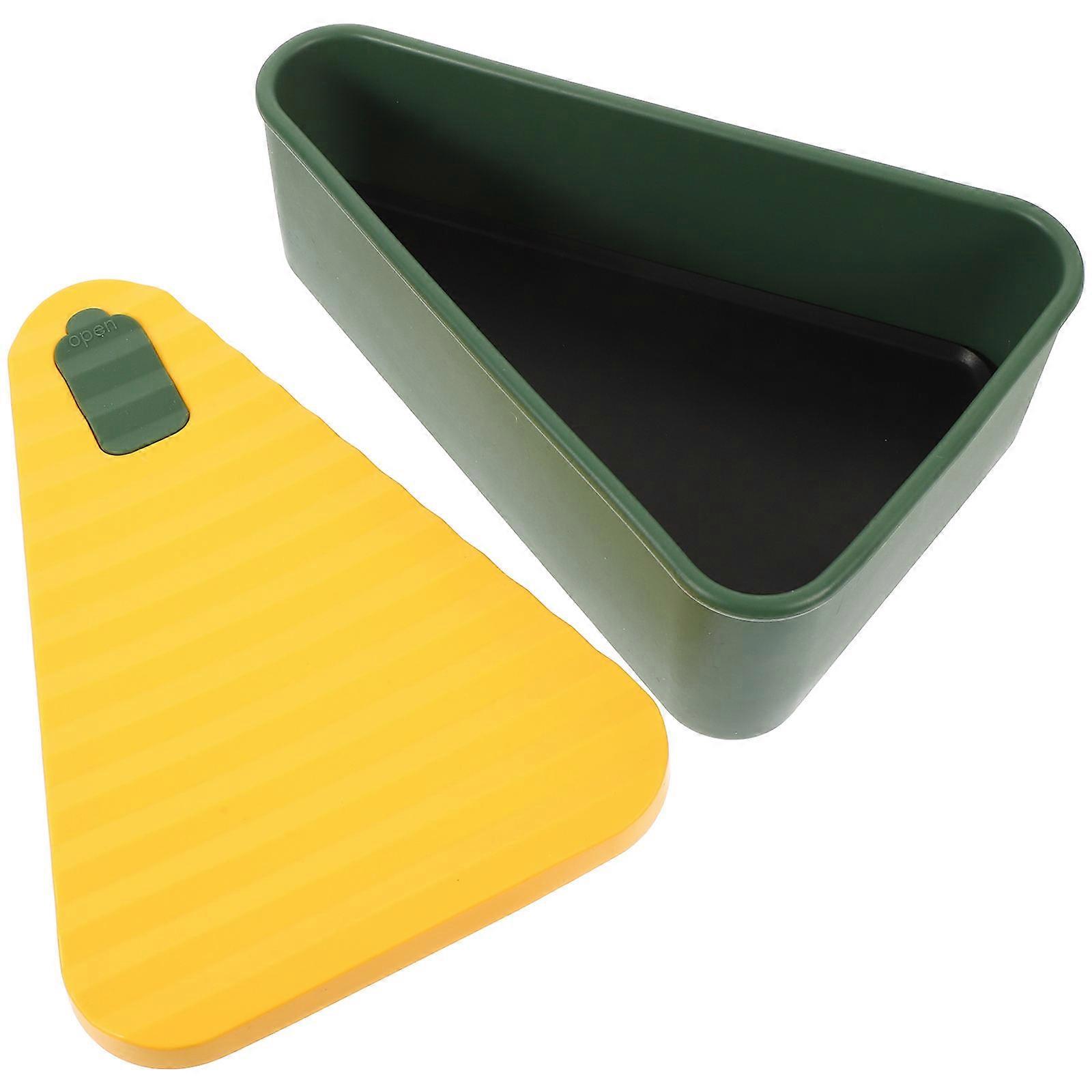 Reusable Pizza Storage Container with Lid Vacuum Seal for Freshness in Green Silicone Safe for Microwave and Dishwasher 7.5 x 7.5 Inches