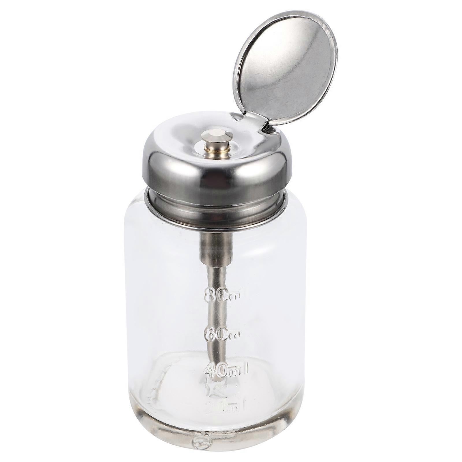 Glass Pump Bottle for Storage Press 100ml Empty Clear Cosmetic Bottle