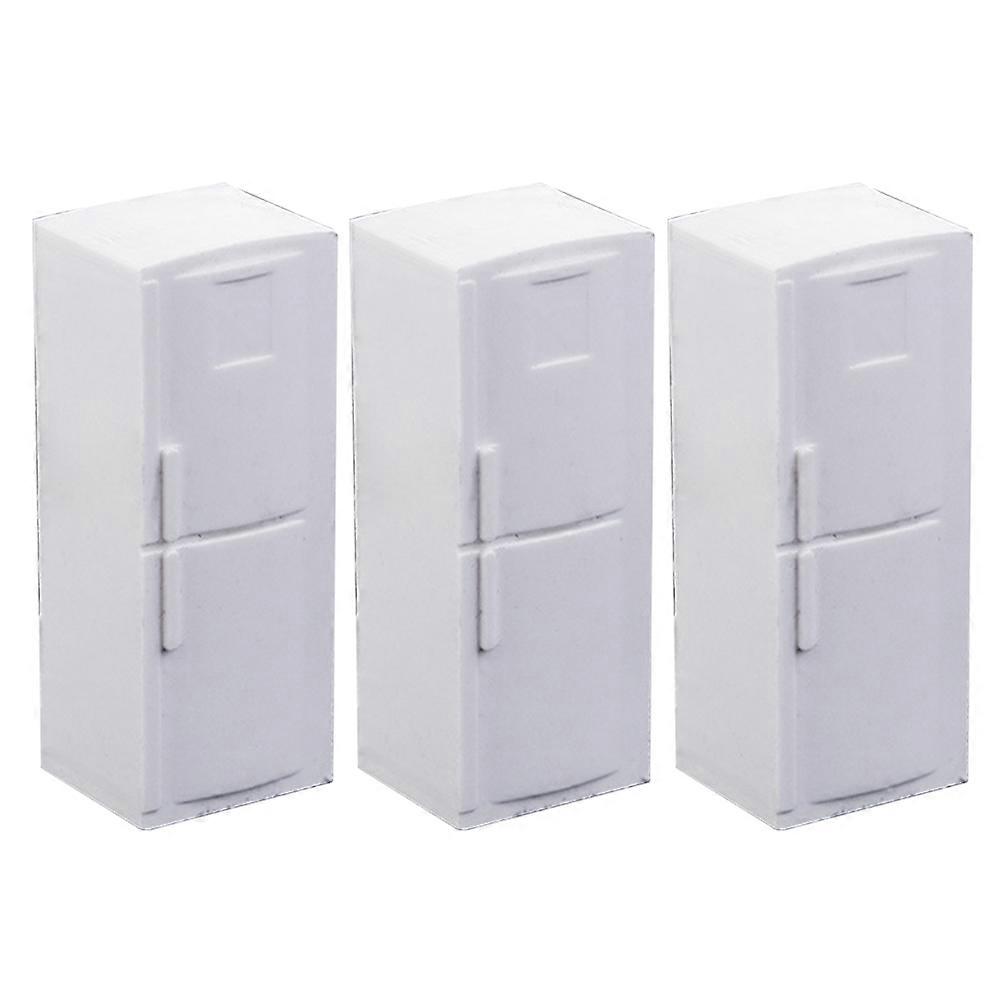 Miniature Household Appliance Refrigerator Model Sand Table Props 5X2X1.2CM ABS 3Pcs