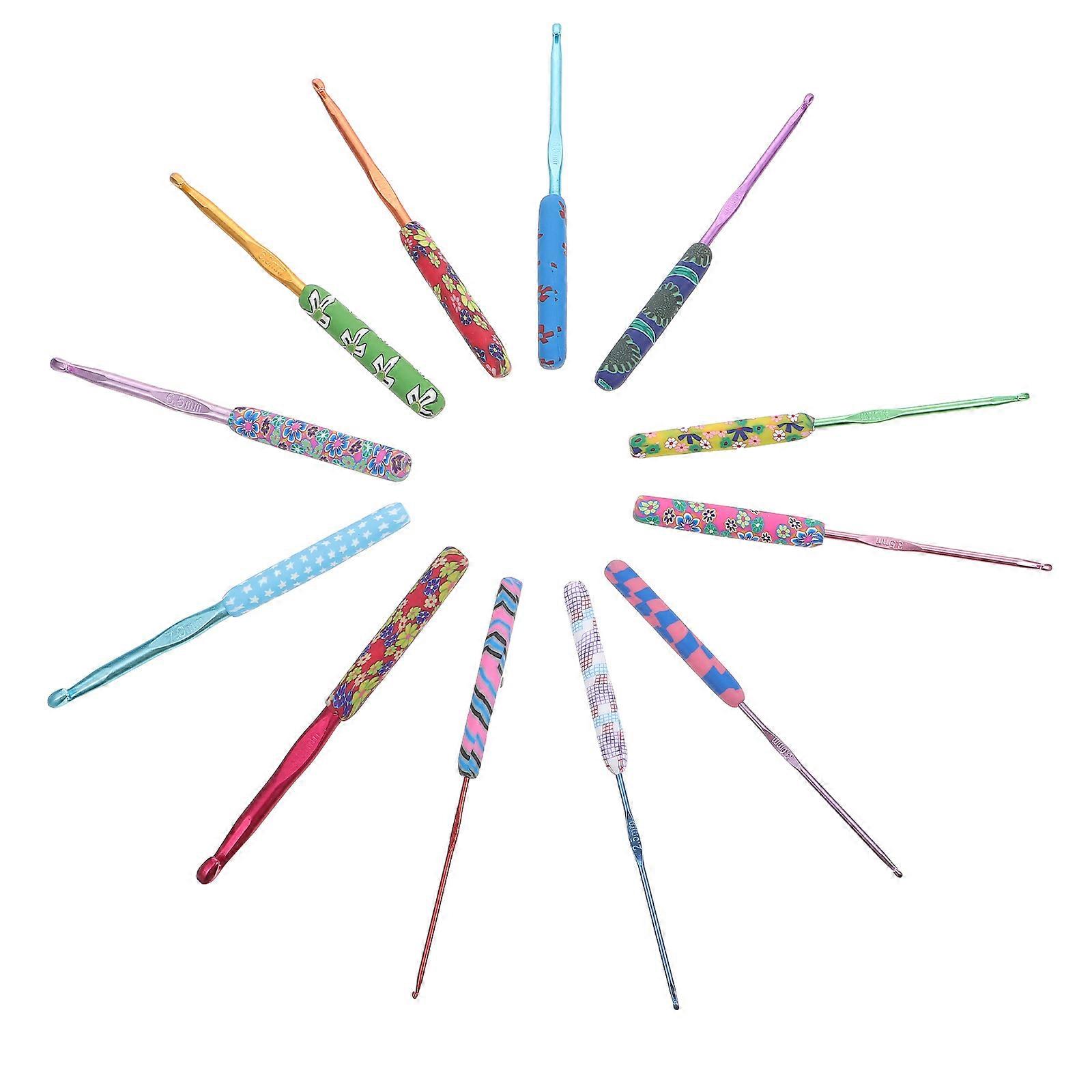 Crochet Needle Set Knitting Needles DIY Projects Crochet Lovers Round 14.5X1cm