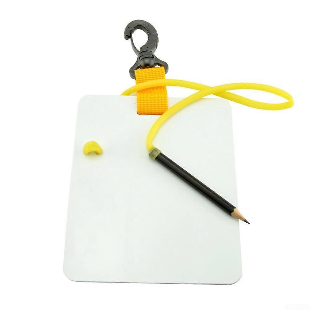 Underwater Slate For Divers, Writing And Recording Important Dive Information With Ease, Yellow S
