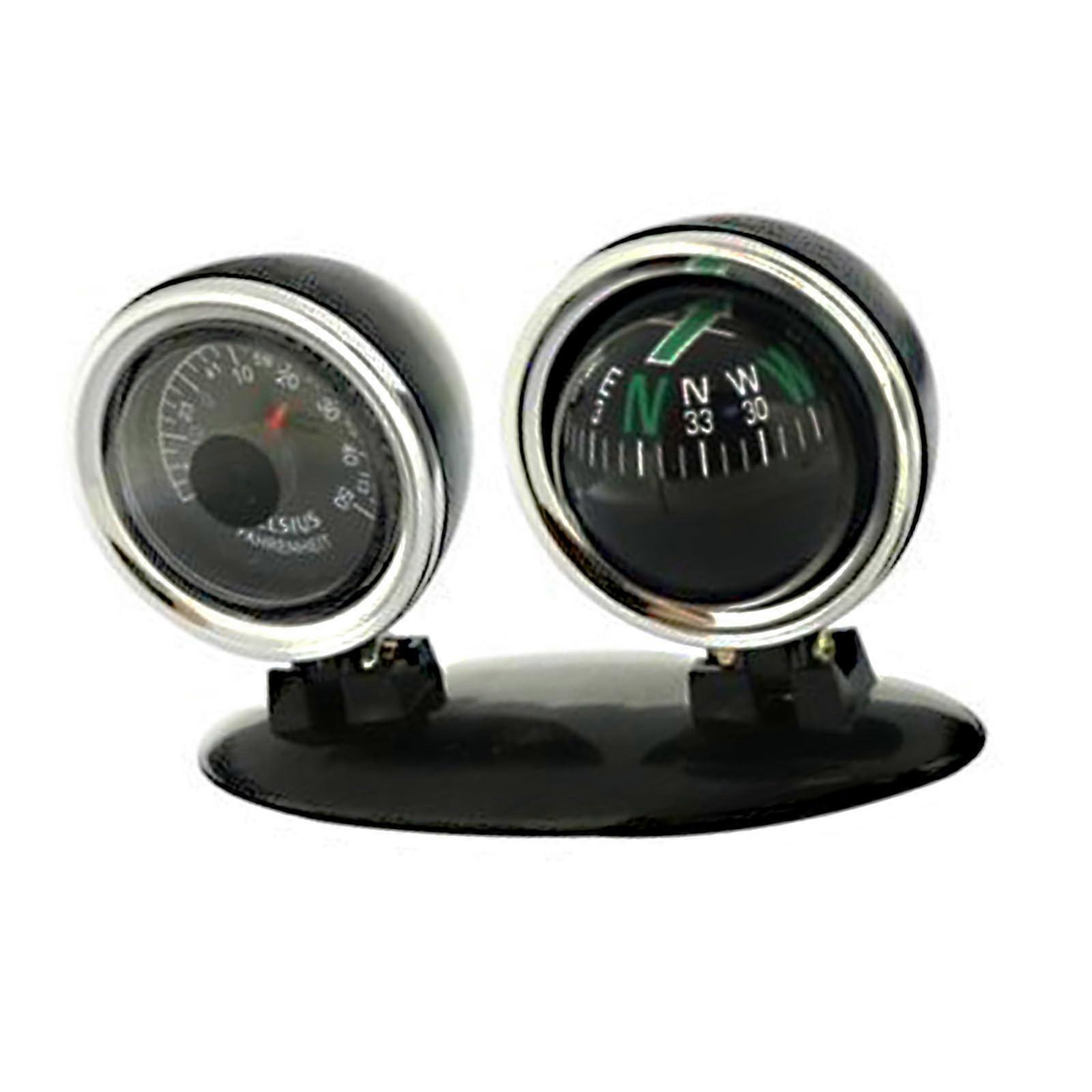 Multifunctional Car Ball Compass With Thermometers For Dashboard Decoration In Trucks And Vehicles