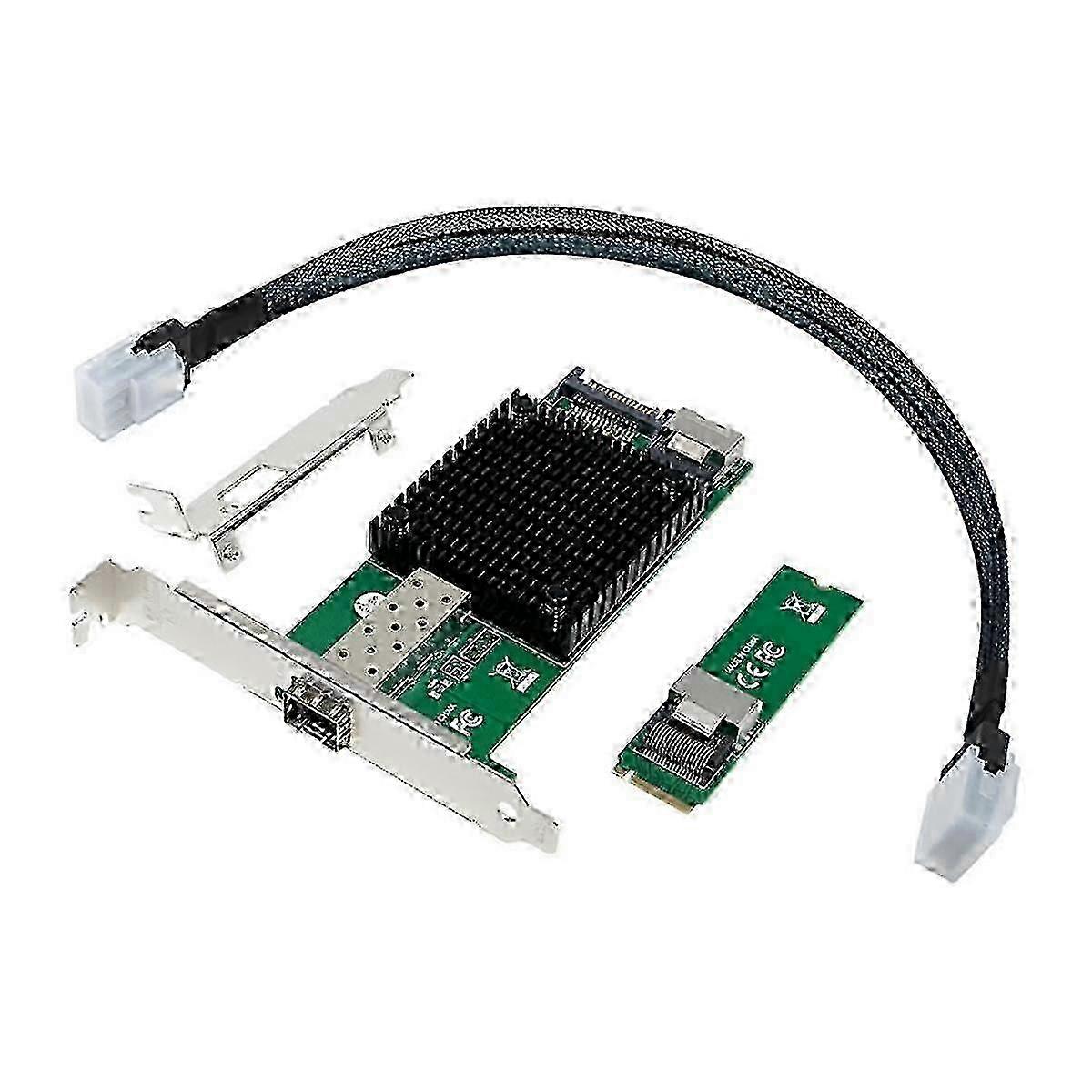 10G M.2 Server Network Card Compatible with M.2 M X520-DA1 - Fiber Optic Network Card with JL82599EN Chip for Industrial Computers
