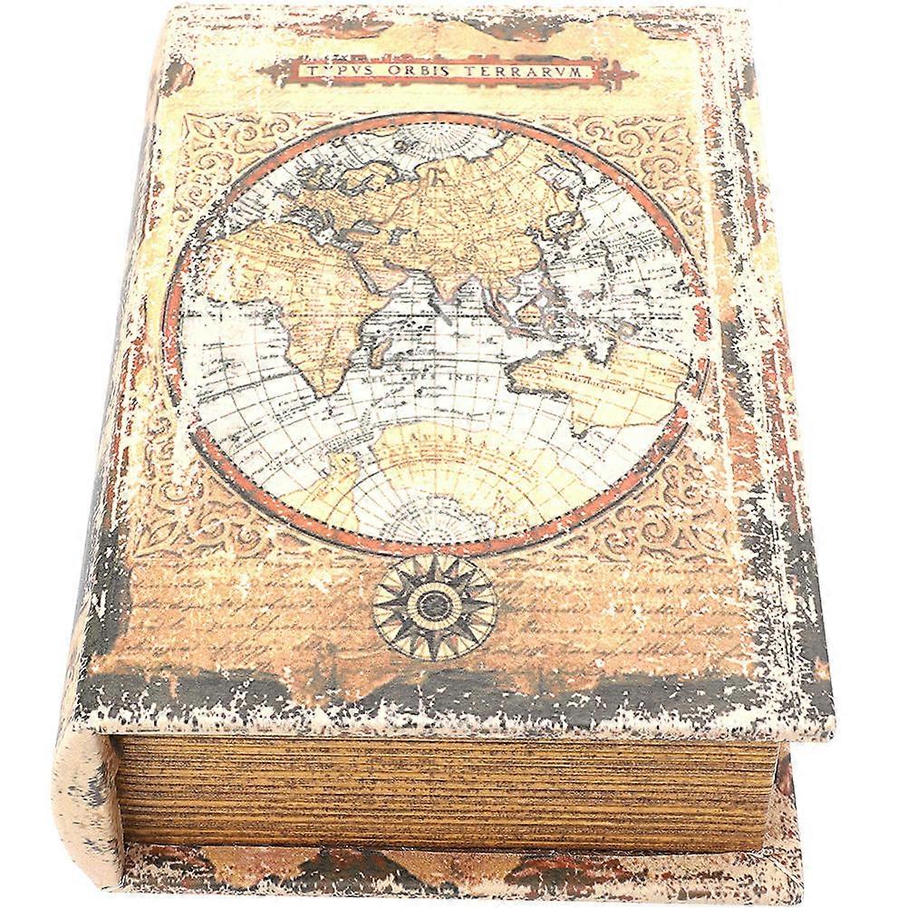 Retro Book Box Wooden with Hidden Storage in Assorted Color for Storage Use