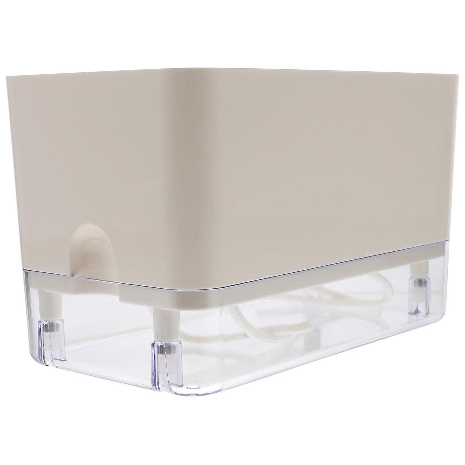 Transparent Self Watering Square Plant Pot with Automatic Moisturizing Function for Indoor Home Use, Wall Hanging and Decoration