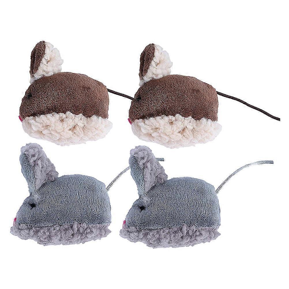 Souris En Forme De Chat Jouet Souris D’intérieur Chat En Forme De Chat Jouet Exercice Physique 4Pcs