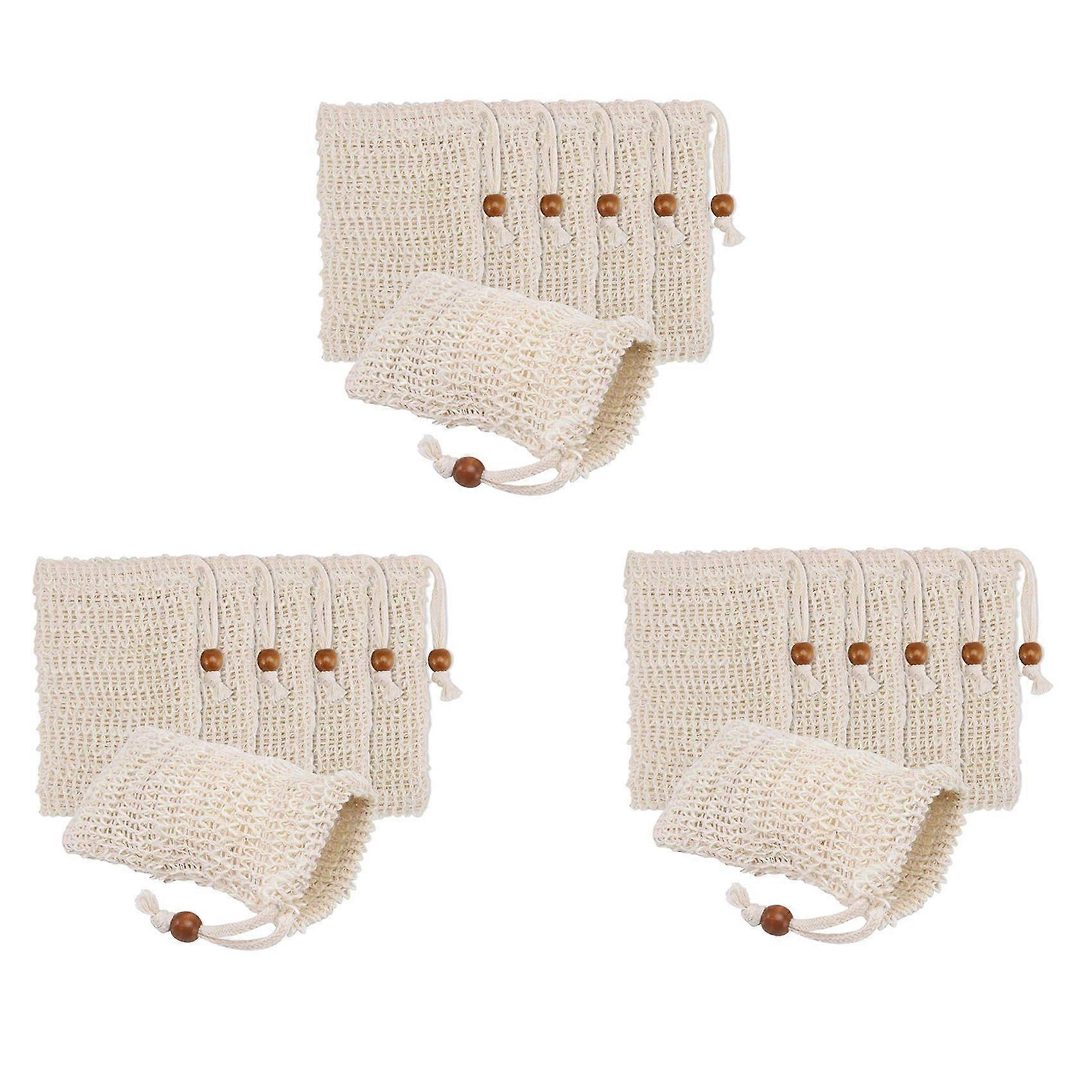 120 Pack Soap Exfoliating Bags,Soap Saver Made Sisal Mesh Soap Bag Bar Soap Bag with Drawstring for