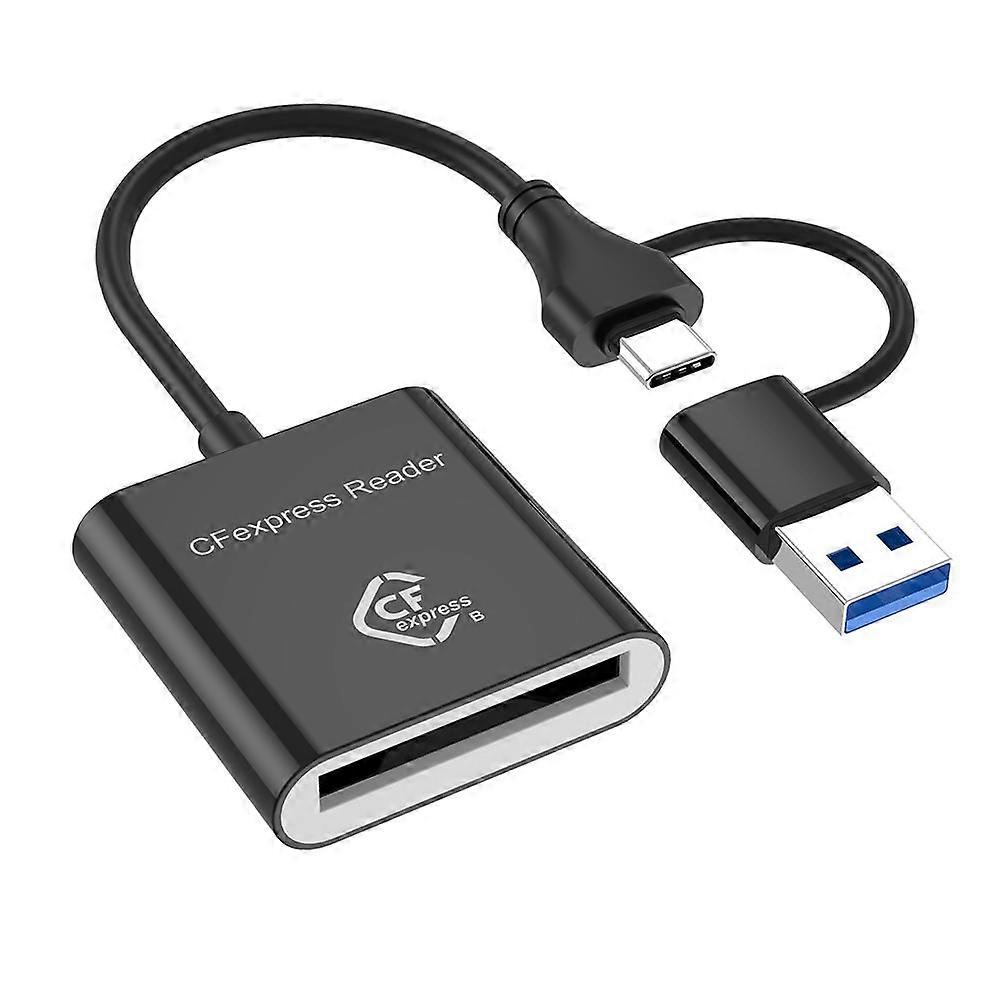 CFexpress Type B Card Reader Writer, 10Gbps USB3.2 Gen2 USB-C, Compatible with Android Windows Mac OS