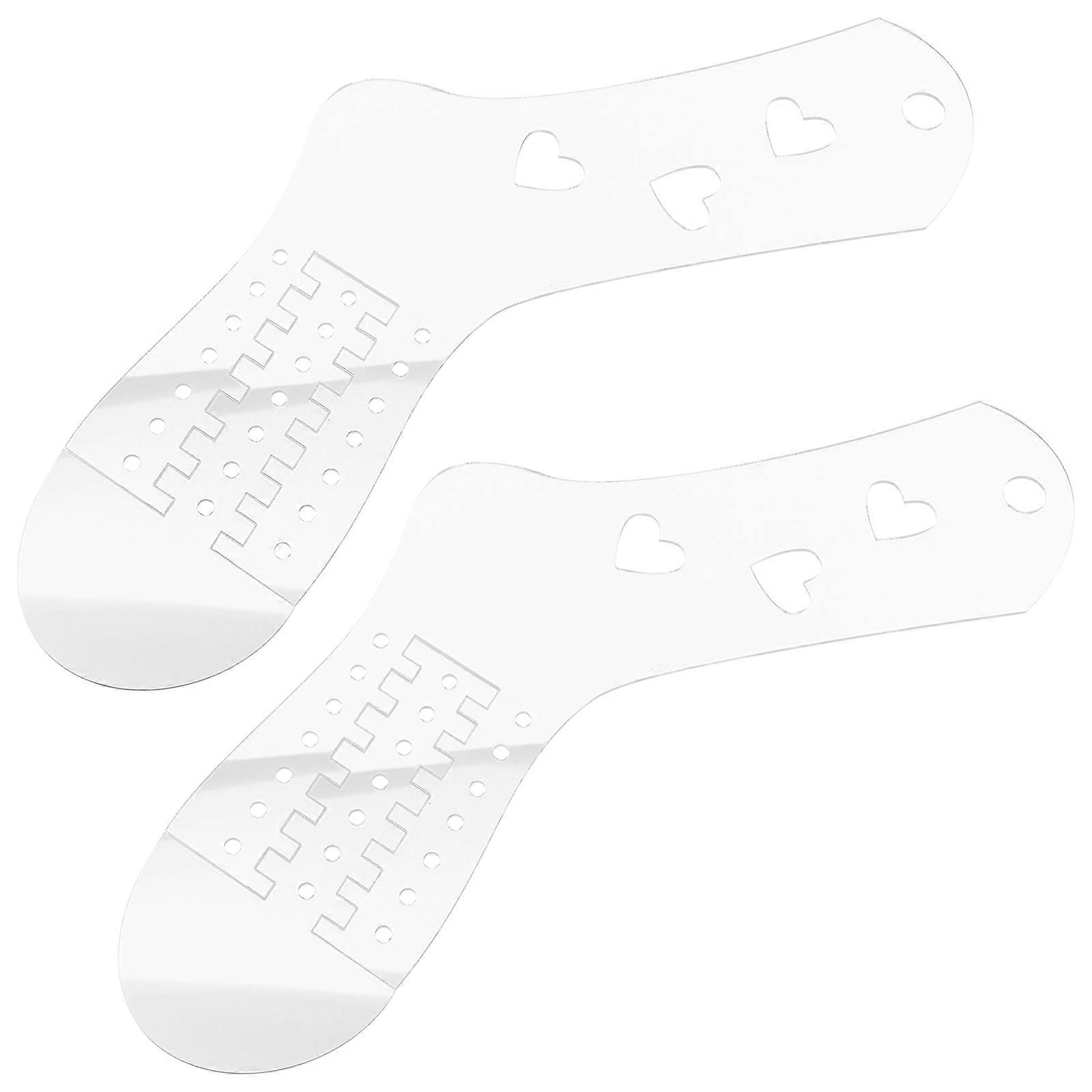 a refined and engaging product description based on your input:
 
**2pcs Acrylic Sock Blockers for Knitting – DIY Sock Molds & Stretchers for Craft
