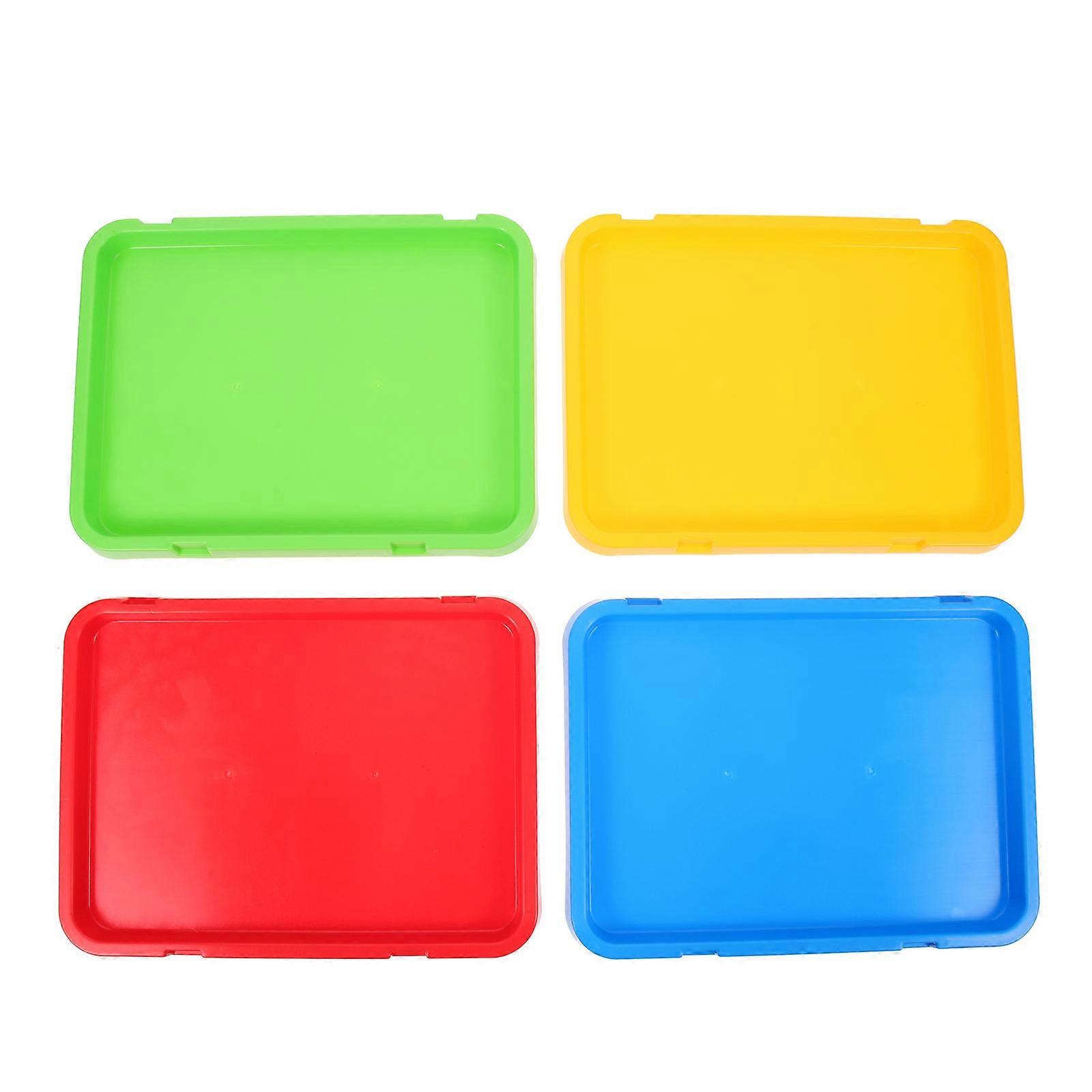 4pcs Durable Watercolor Mixing Trays for Art & Craft Organization – Ideal for DIY Painting, Oil, Gouache Pigments – Artist & Student Supply