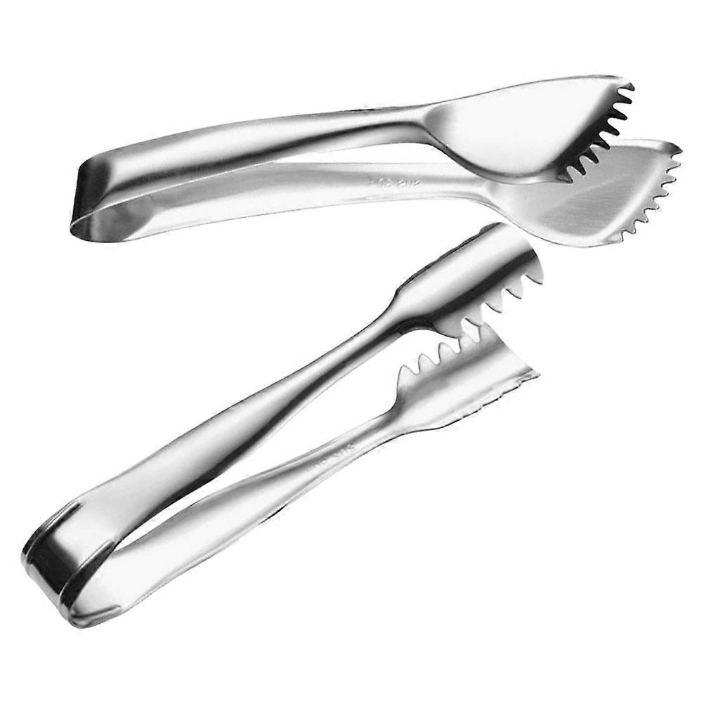 Stainless Steel Tongs for Food and Ice Cube Serving Perfect for Parties and Daily Use Silver Compact Lightweight