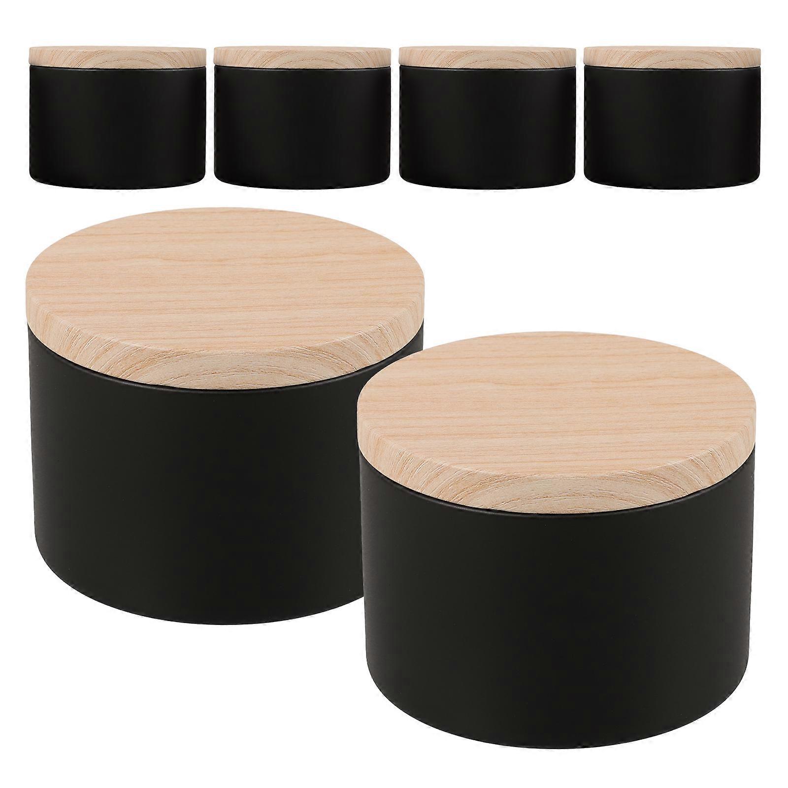 Empty Jars With Lids Diy Candle Making Office Use Storage Holder Anti Wear Material Iron 8 00X8 00X5 80CM 6Pcs