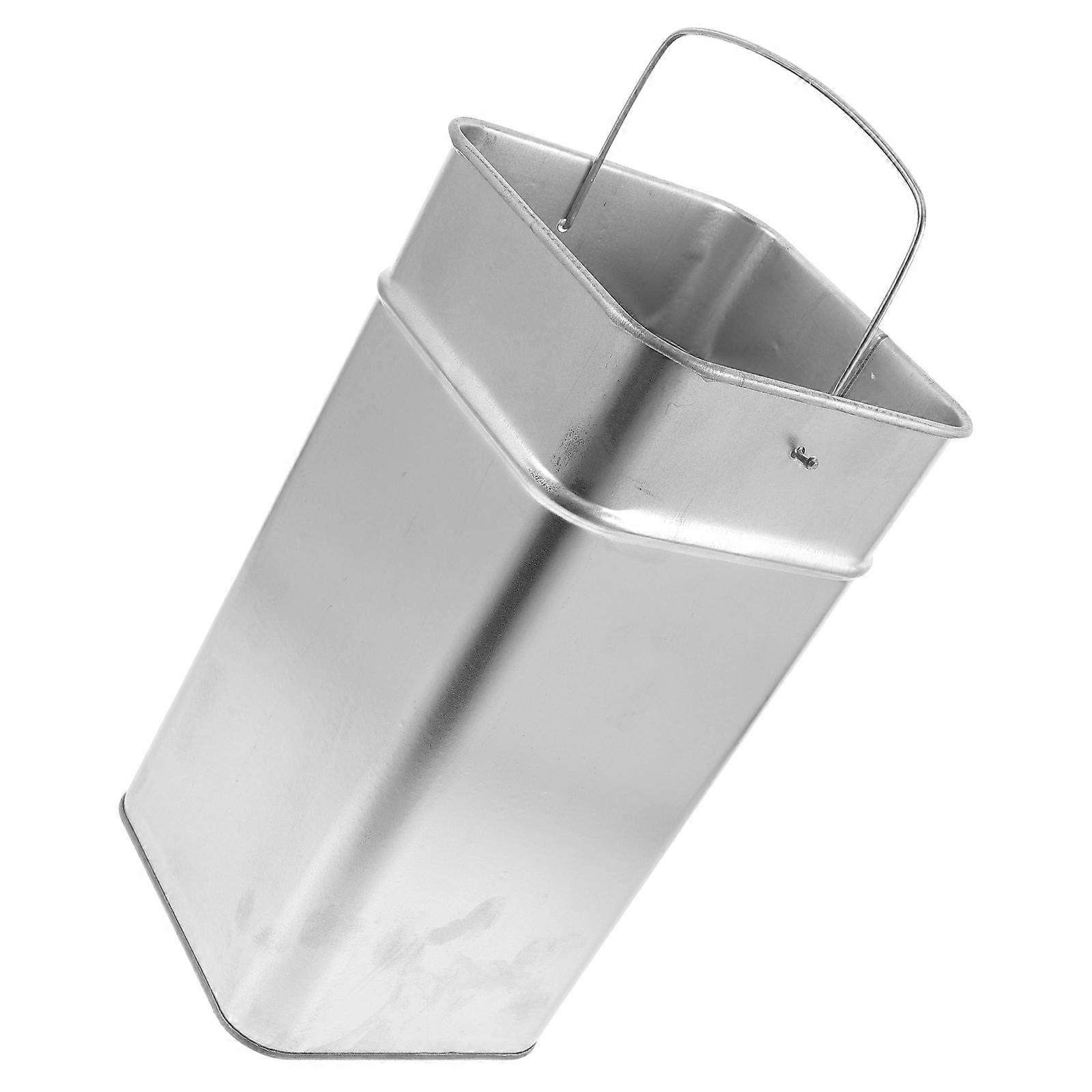 Galvanized Metal Trash Can for Outdoor and Home Kitchen Use, Garbage Storage Container for Hotels and Households