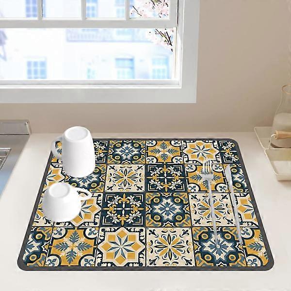 حصيرة حوض مطبخ فائقة الامتصاص سريعة الجفاف من الألياف الدقيقة 40x50 سم