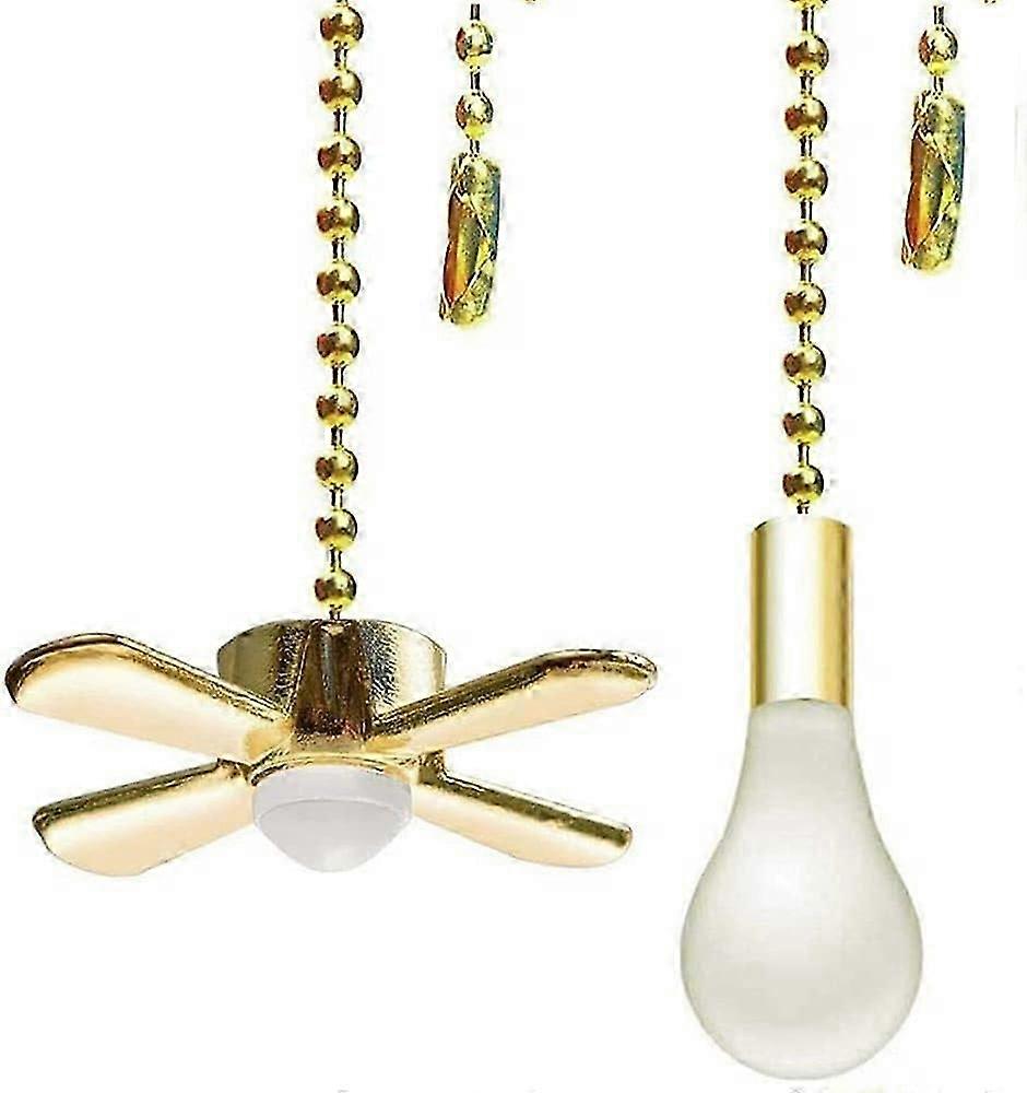 Ceiling Fan Pull Chain Ornaments Extension Chains with Decorative Light Bulb and