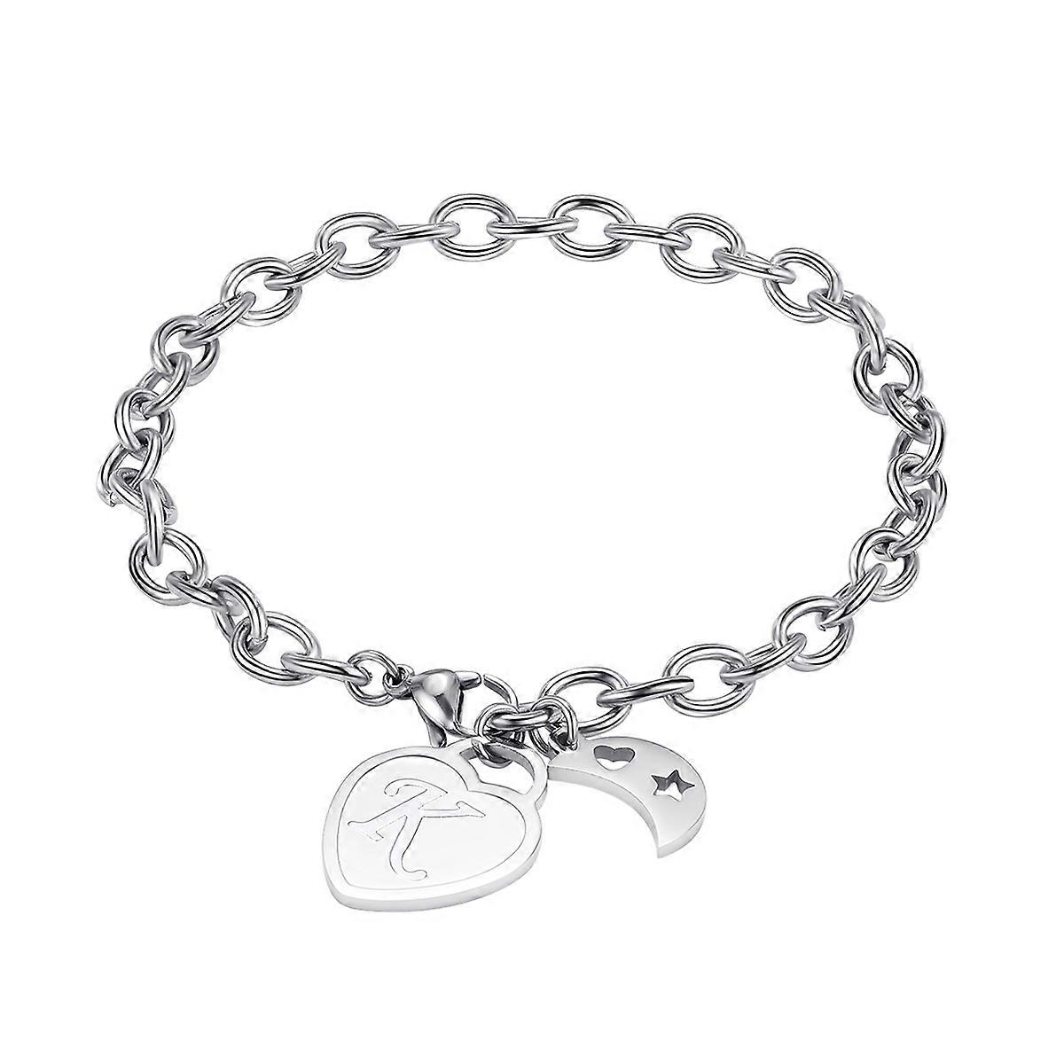 لطيف سوار فتاة لطيفة القمر قلب سحر أزياء التبعي في سن المراهقة عيد الميلاد الفضة 1 قطعة