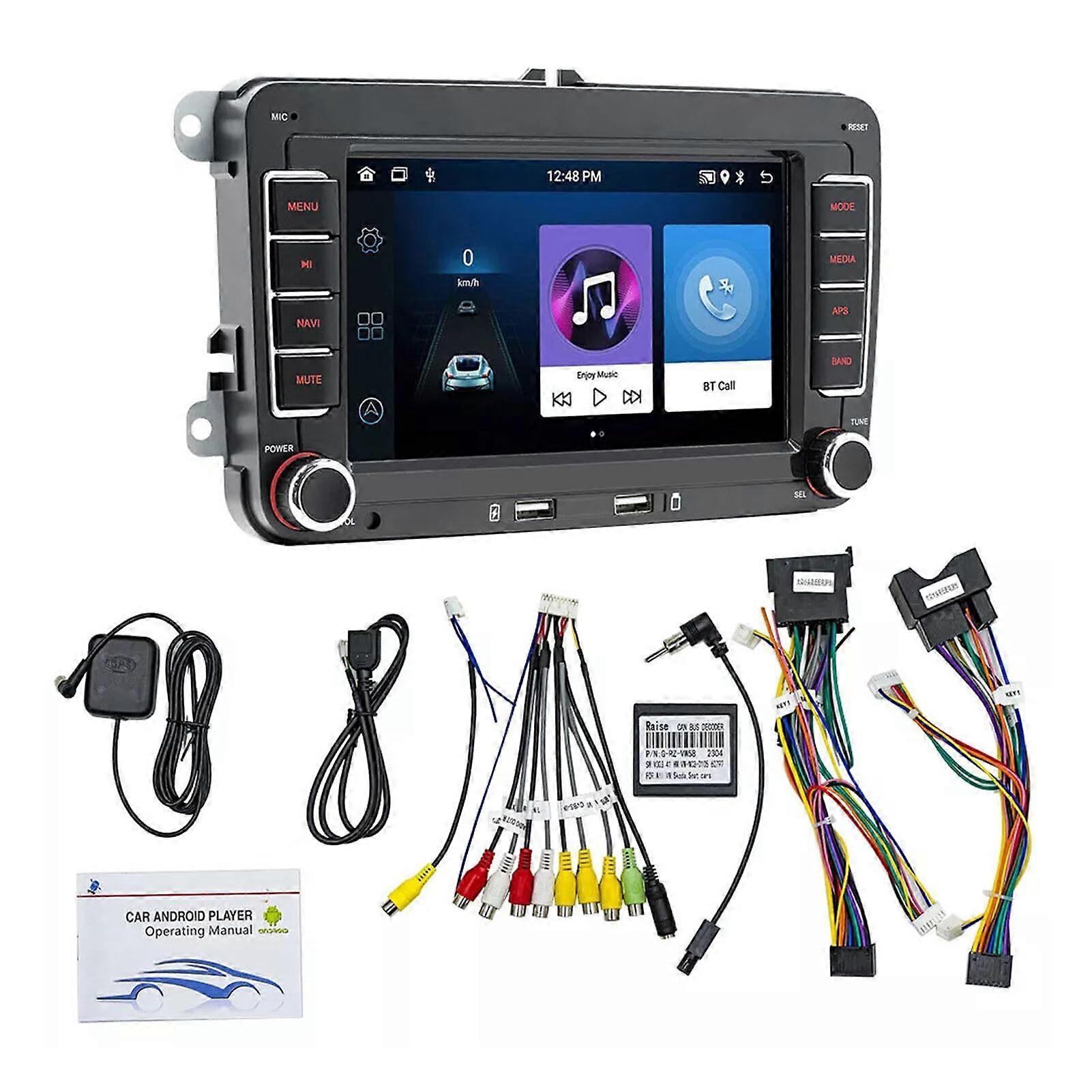 Advanced Car Radio with Steering Wheel Learning Function, Integrated WiFi, GPS Receiver, 2+32GB Storage Capacity