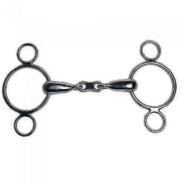 ステンレススチール製フレンチリンク2リングダッチギャグ馬具