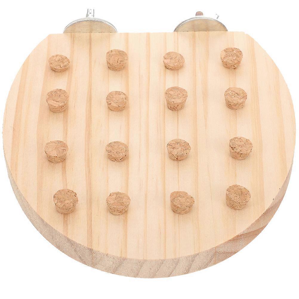 Parrot Playground Stand For Birds Claw Grinding 10X8X1CM Durable Wooden Platform 1Pack