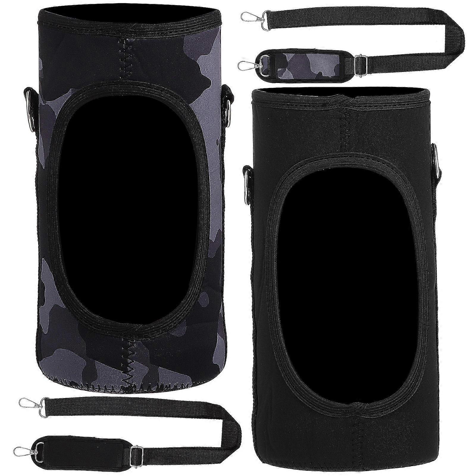 Water Bottle Carrier Bag For Hiking Travelling And Camping With Adjustable Shoulder Strap And Large-Capacity Design 2 Pcs