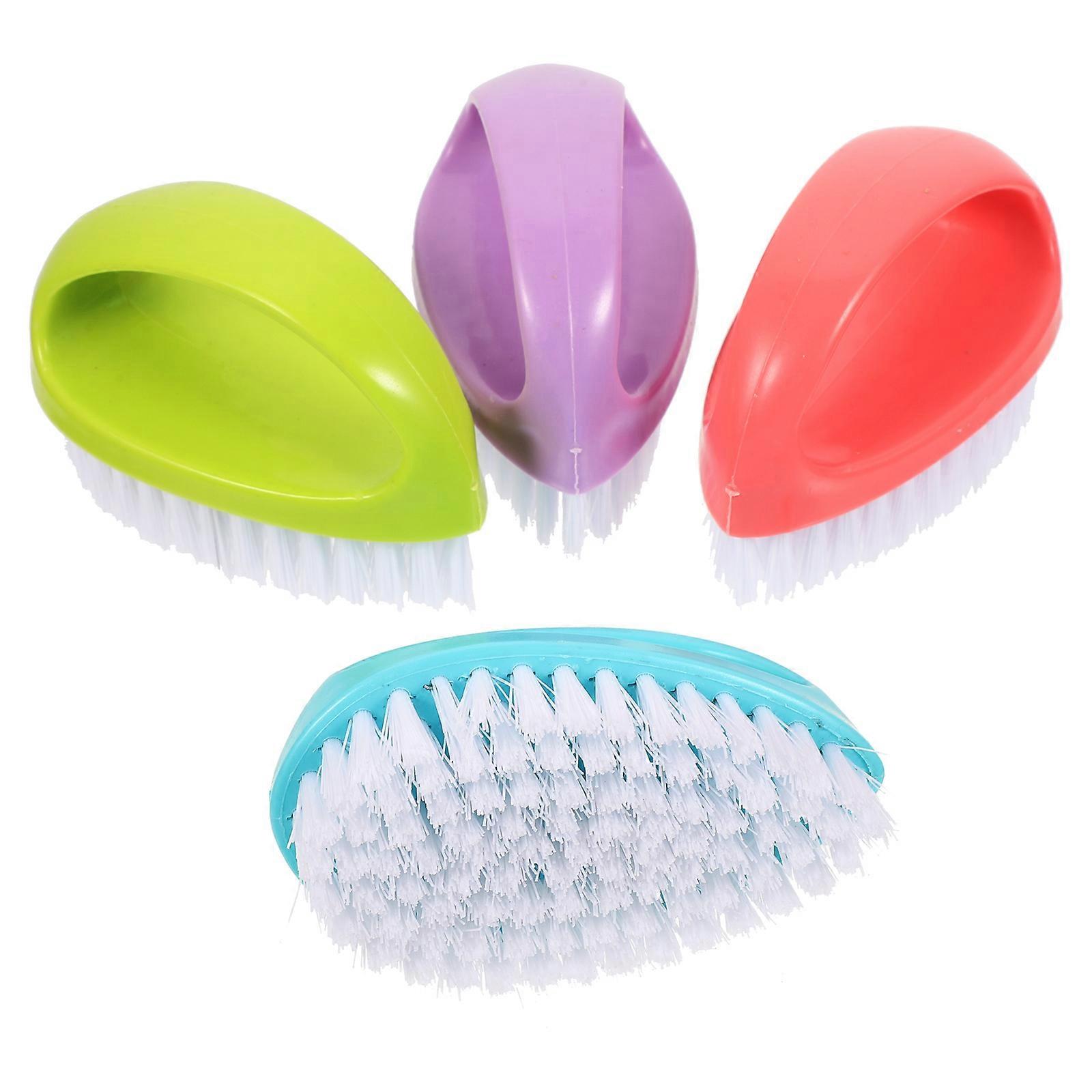 Assorted Color PP Multi-functional Cleaning Brush for Home Use 4pcs Shoes Cloth Bath Tub Cleaning