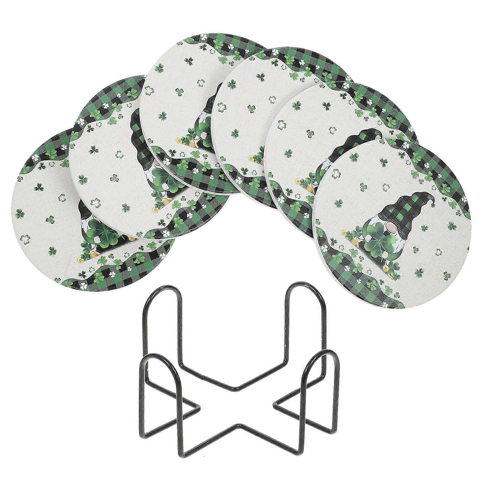 St. Patrick Day Cup Mat Heat Insulation Coasters 1Set Assorted Color