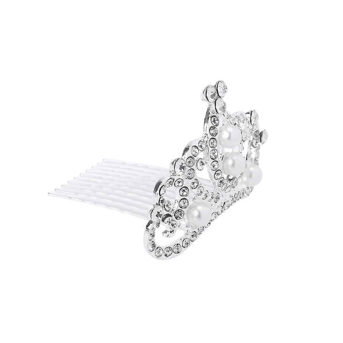 Children Tiara Crown Shaped Headband For Daily Use Gorgeous Silver 1Pcs