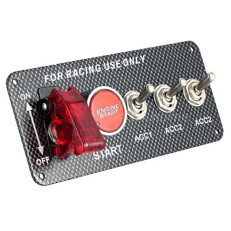 12V Car Ignition Switch Engine Start Button 3 Switch Racing Panel
