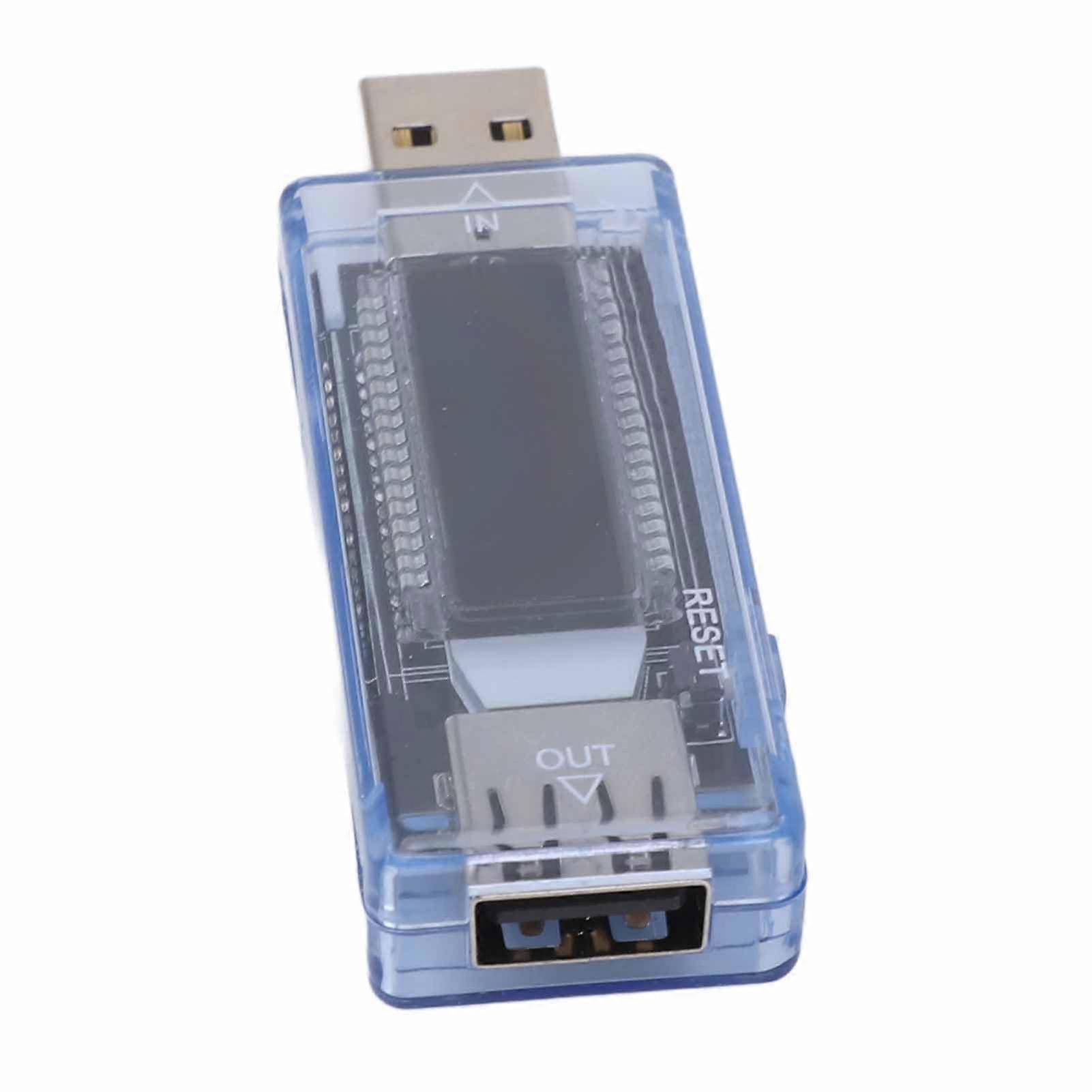 USB Tester, High Precision Multifunctional Voltage Current Meter 4-30V 0-3A 0-99999mAh for Battery Capacity Measurement