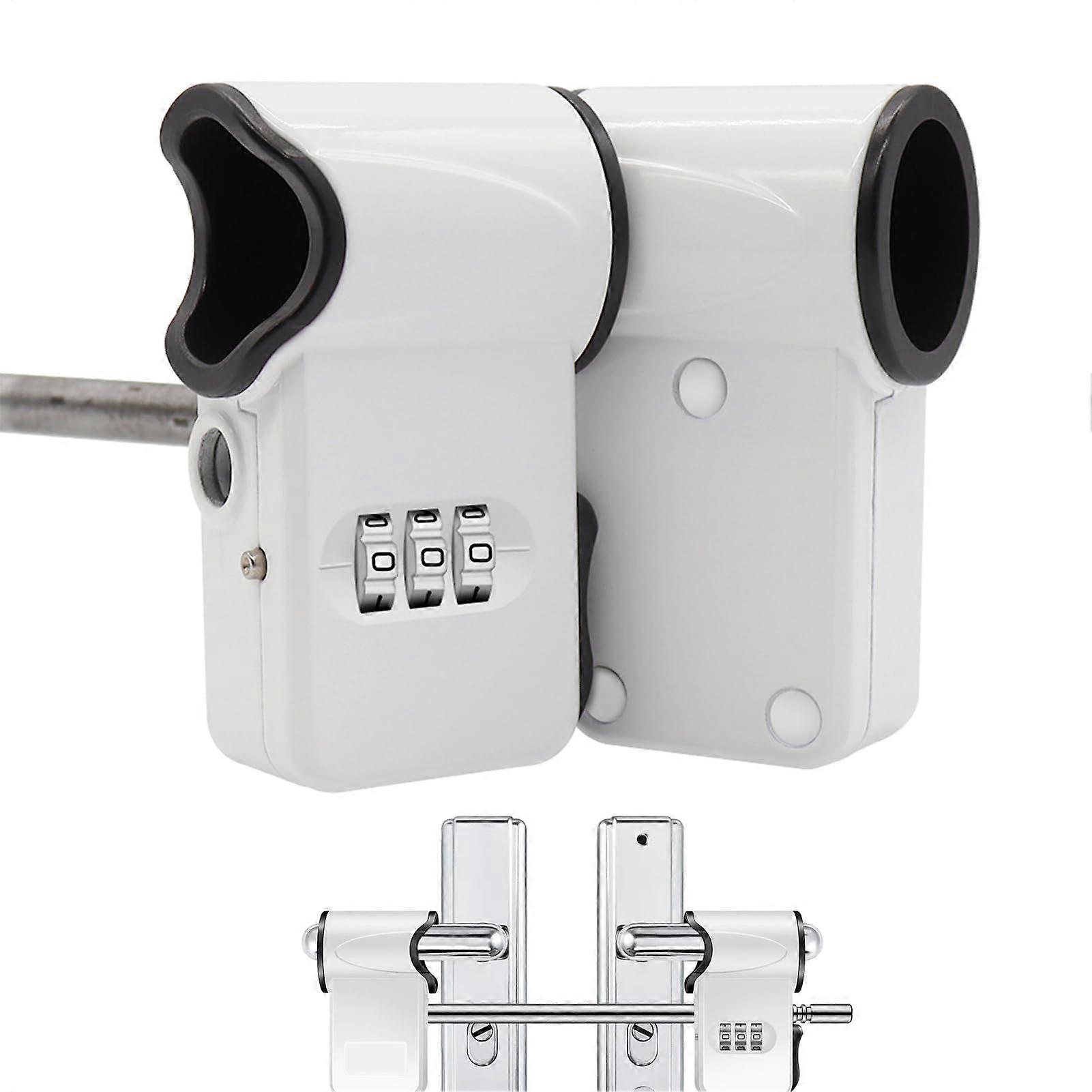 3-digit Code Cabinet Lock, Keyless Combination Lock for Double Door Handle, Metal Lock for Villa Door, Security Combination Lock