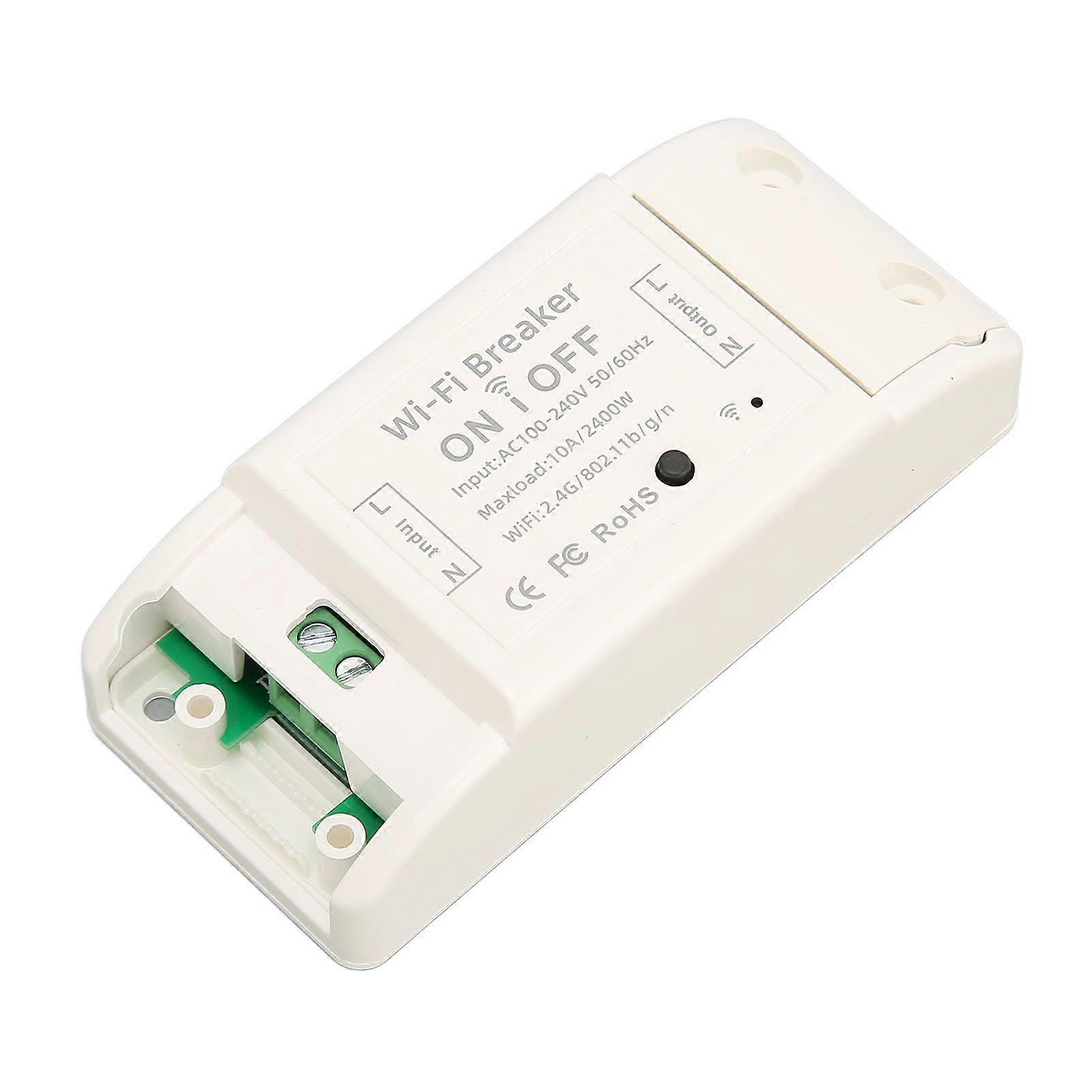 WiFi Smart Switch Handsfree Voice Control Breaker Home Appliance On Off Switch AC100‑240V 