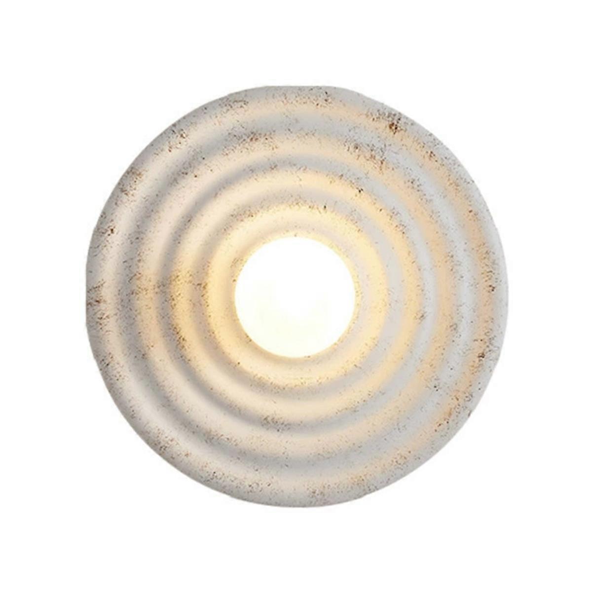 Rustic White Wall Sconce Lighting Globe Glass Wall Mount Light Round Resin Wall Lamp,Modern Wall Sc