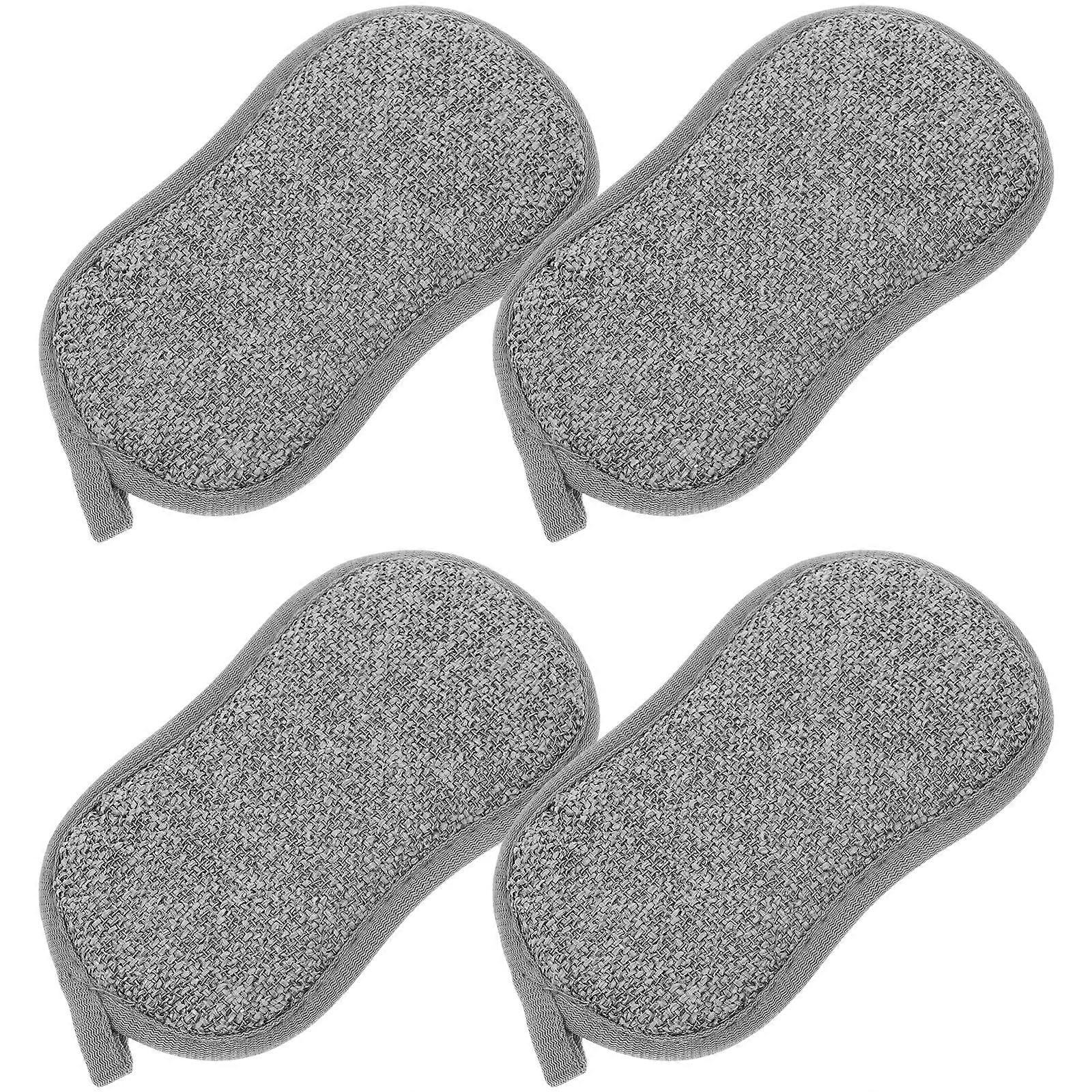Reusable Kitchen Sponge Multi-Function Cleaning Sponges Grey 15.50X9.00X1.00CM Dishwashing 6Pcs