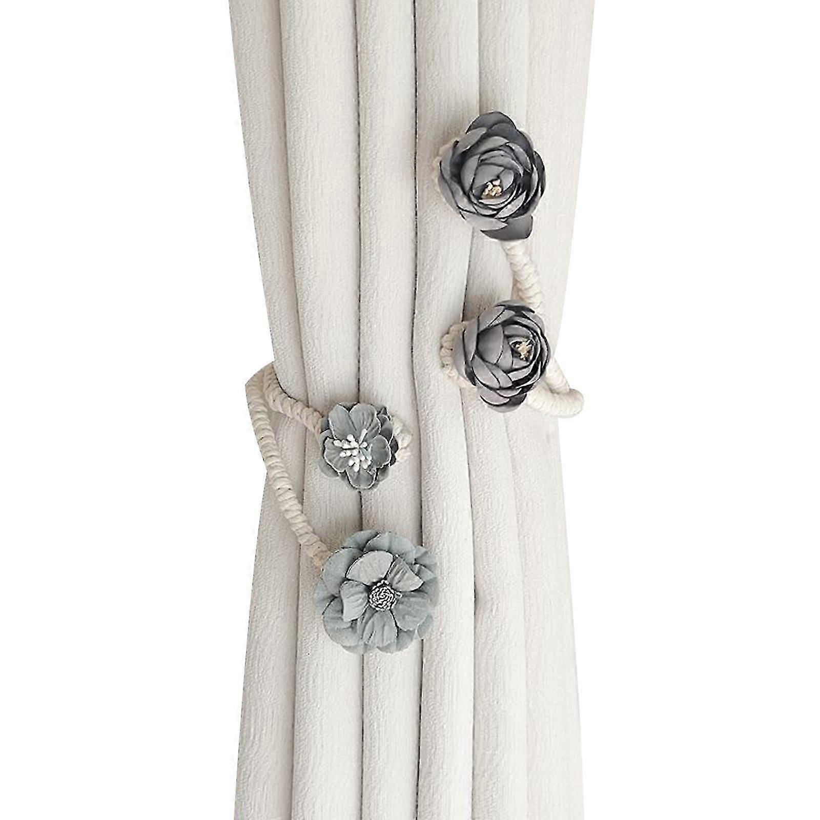 Blomma Gardin Holdbacks Clips Enkla Eleganta Gardinhållare Boho Sovrum Inredning För Hem Varmt