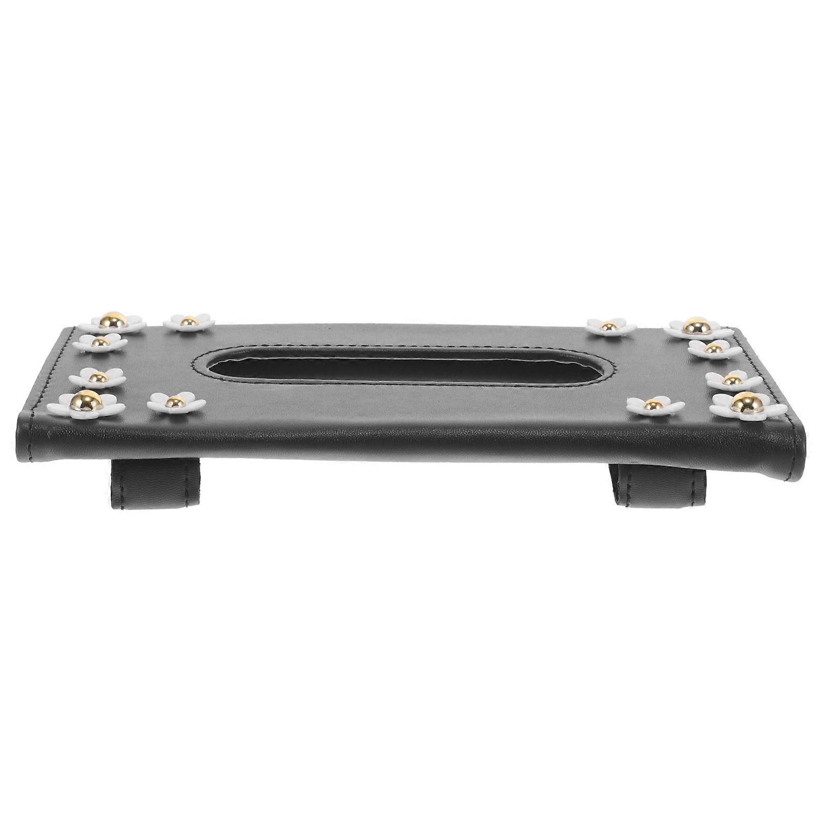 Car Tissue Holder with Convenient Access for Sun Visor Made of Imitation Black Color