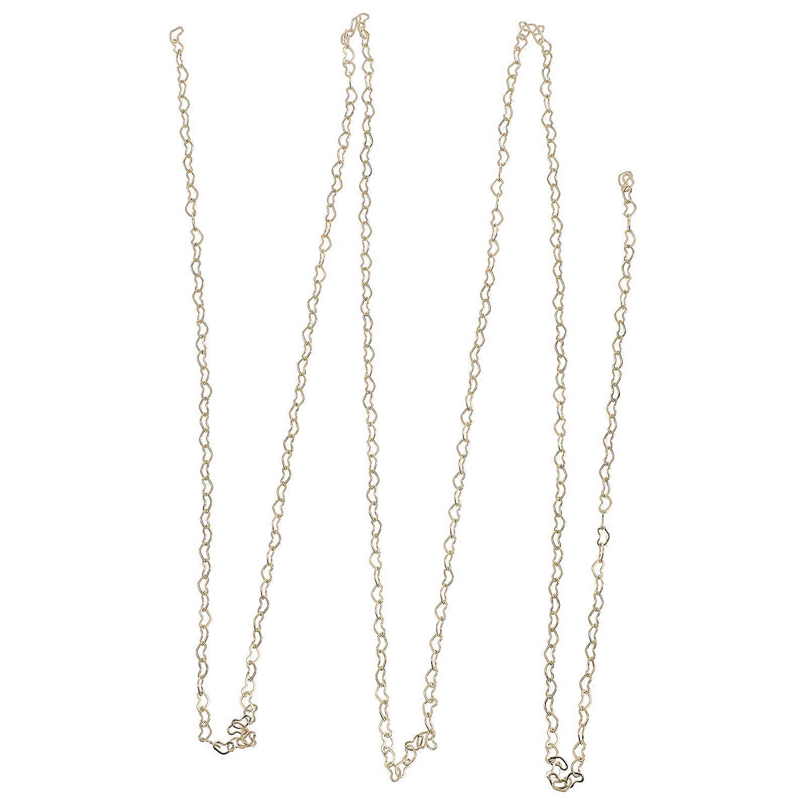 Metal Chain for Jewelry Making Heart Shape DIY Projects with Smooth Surface Characteristics 1Set